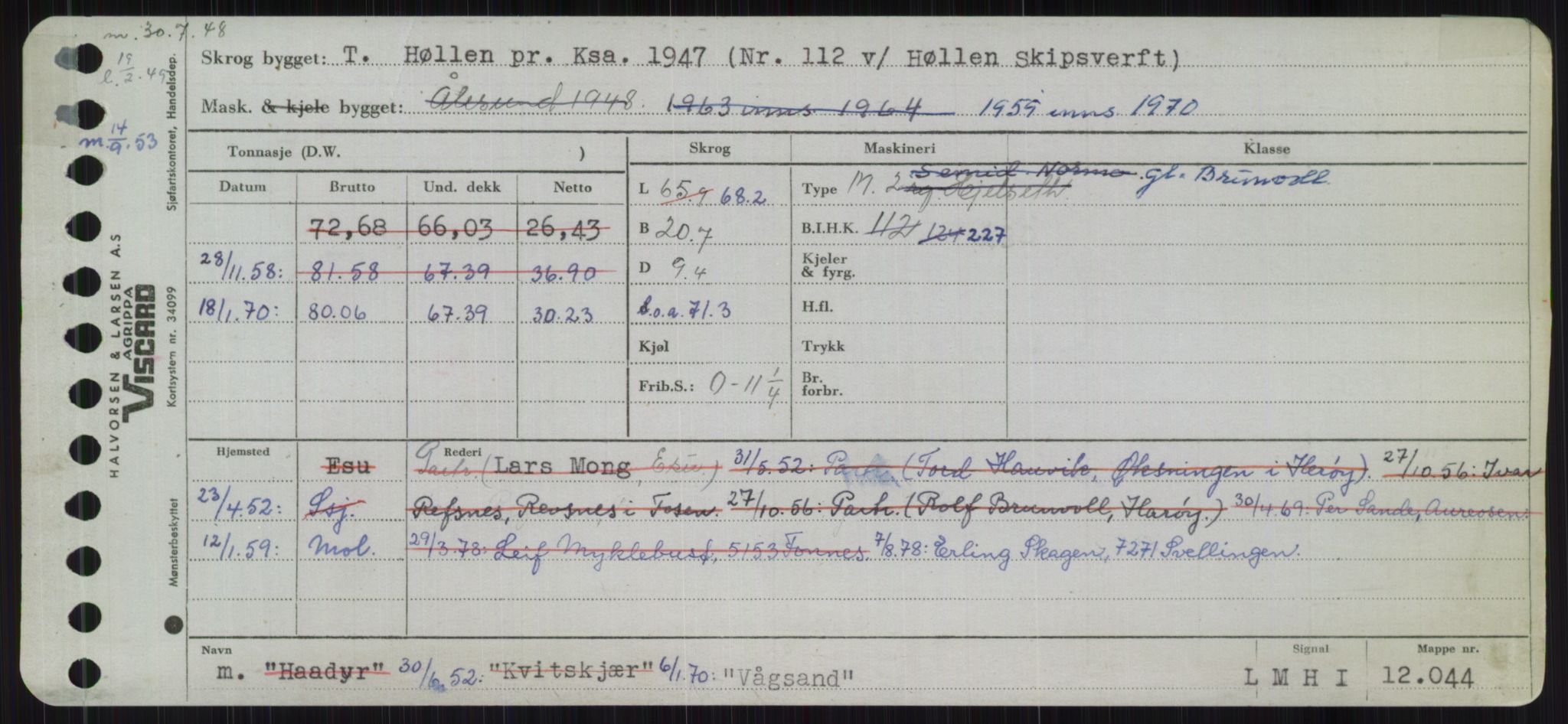 Sjøfartsdirektoratet med forløpere, Skipsmålingen, RA/S-1627/H/Ha/L0006/0002: Fartøy, Sver-Å / Fartøy, U-Å, s. 609