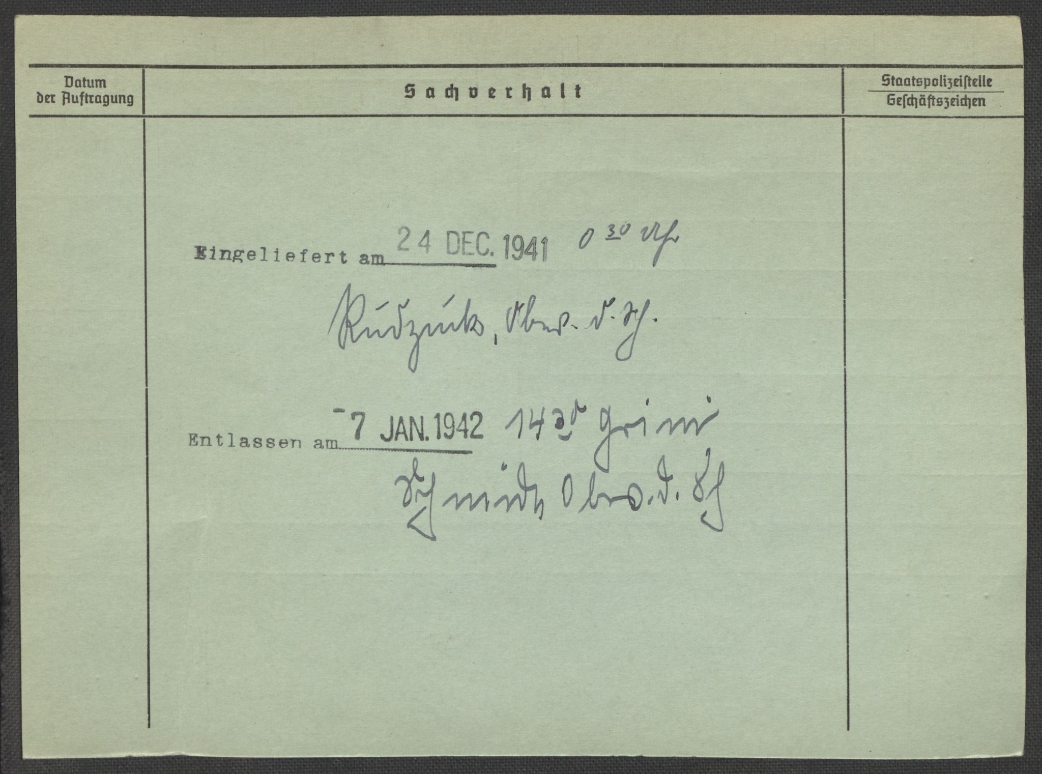 Befehlshaber der Sicherheitspolizei und des SD, RA/RAFA-5969/E/Ea/Eaa/L0001: Register over norske fanger i Møllergata 19: A-Bj, 1940-1945, s. 147