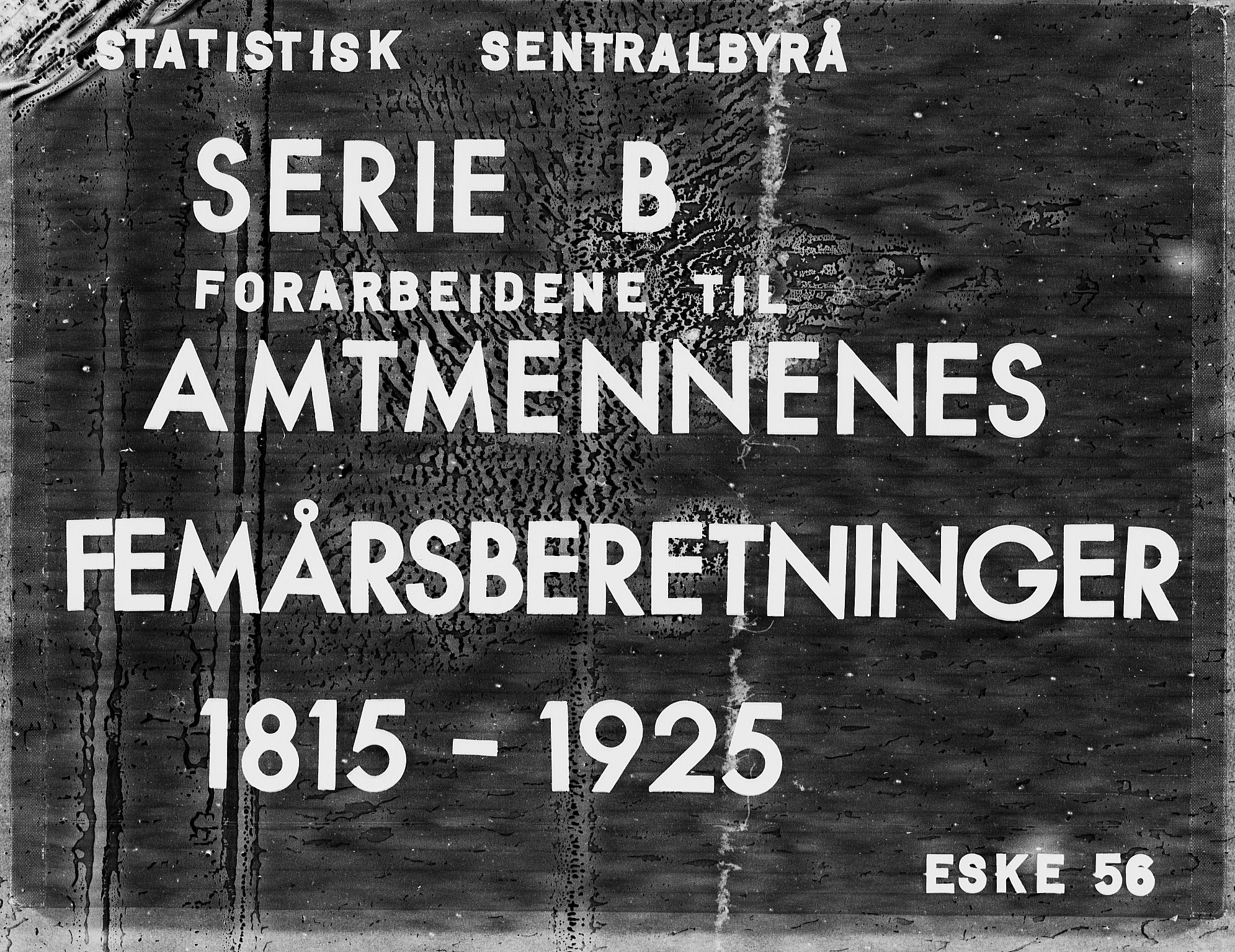 Statistisk sentralbyrå, Næringsøkonomiske emner, Generelt - Amtmennenes femårsberetninger, AV/RA-S-2233/F/Fa/L0056: --, 1876-1880, s. 1