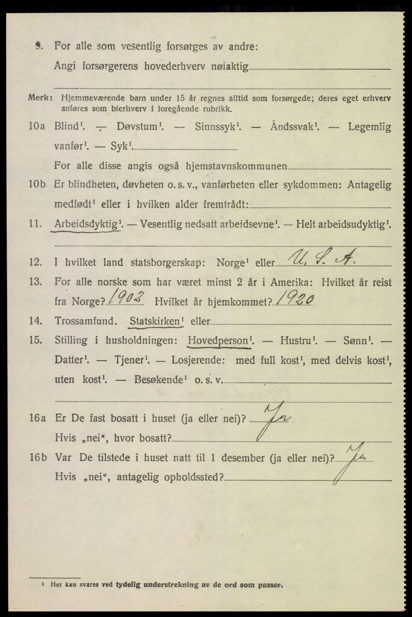 SAK, Folketelling 1920 for 0924 Landvik herred, 1920, s. 3433