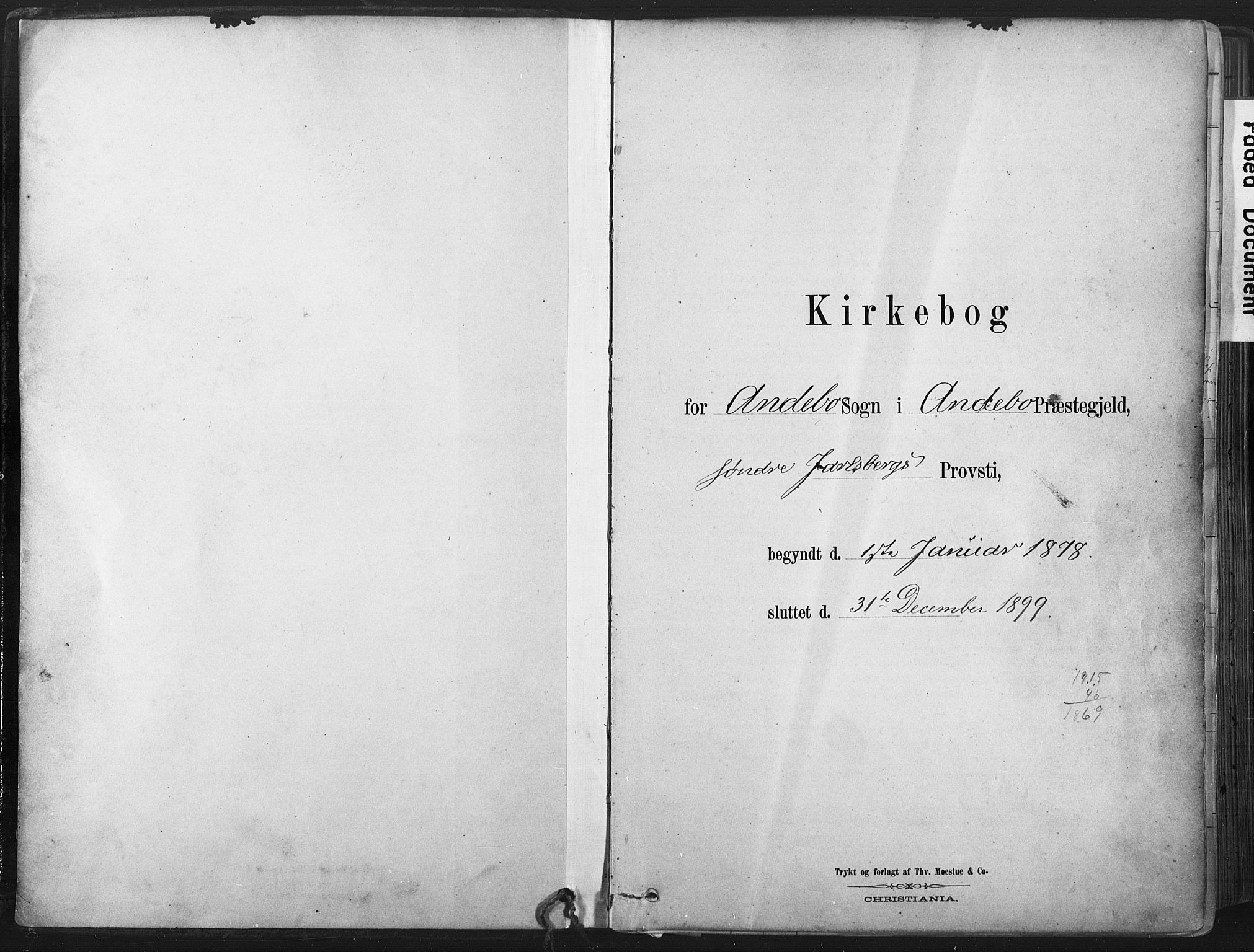 Andebu kirkebøker, AV/SAKO-A-336/F/Fa/L0007: Ministerialbok nr. I 7, 1878-1899