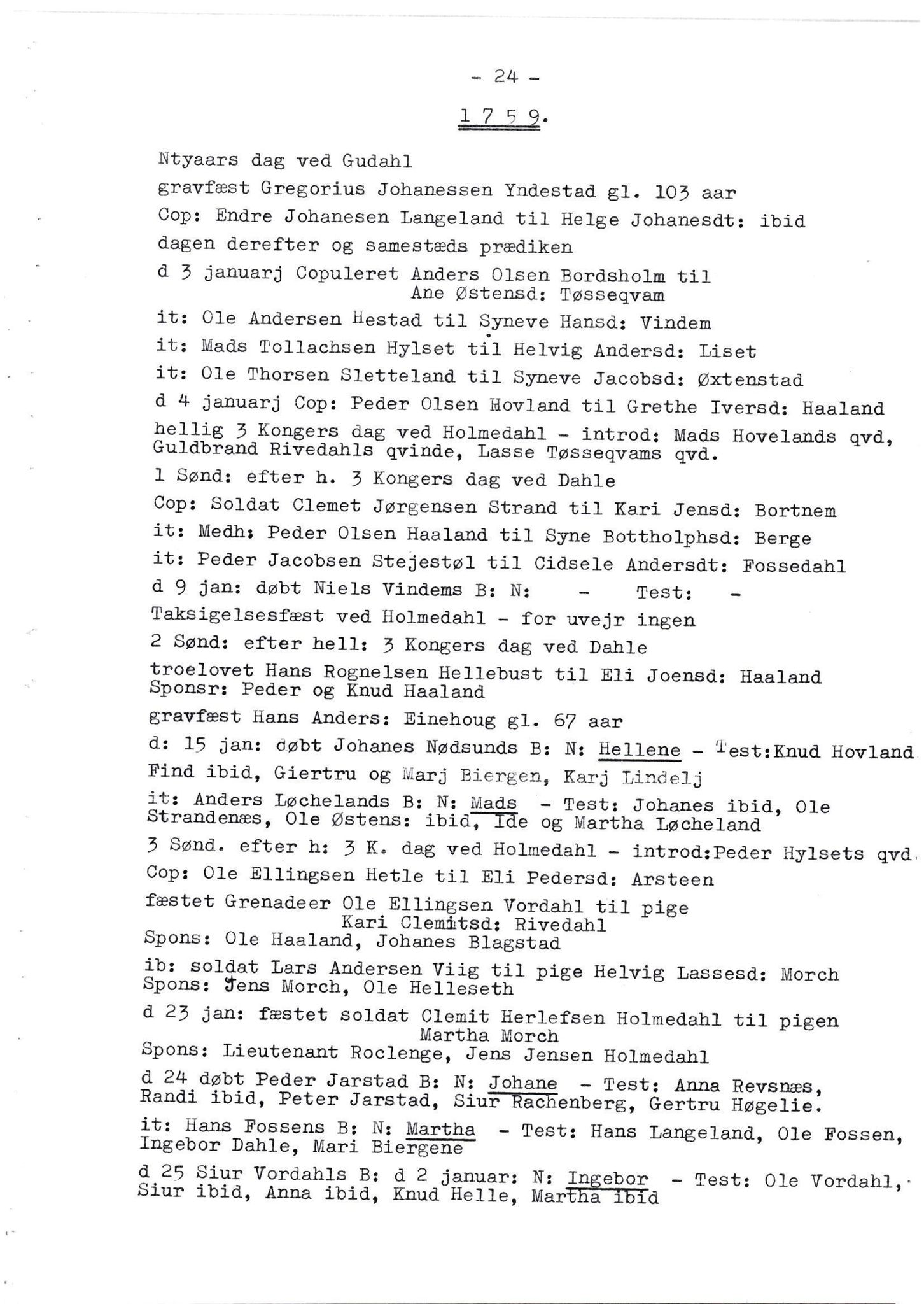 Samling av fulltekstavskrifter, SAB/FULLTEKST/B/14/0010: Fjaler sokneprestembete, ministerialbok nr. A 1, 1755-1778, s. 25