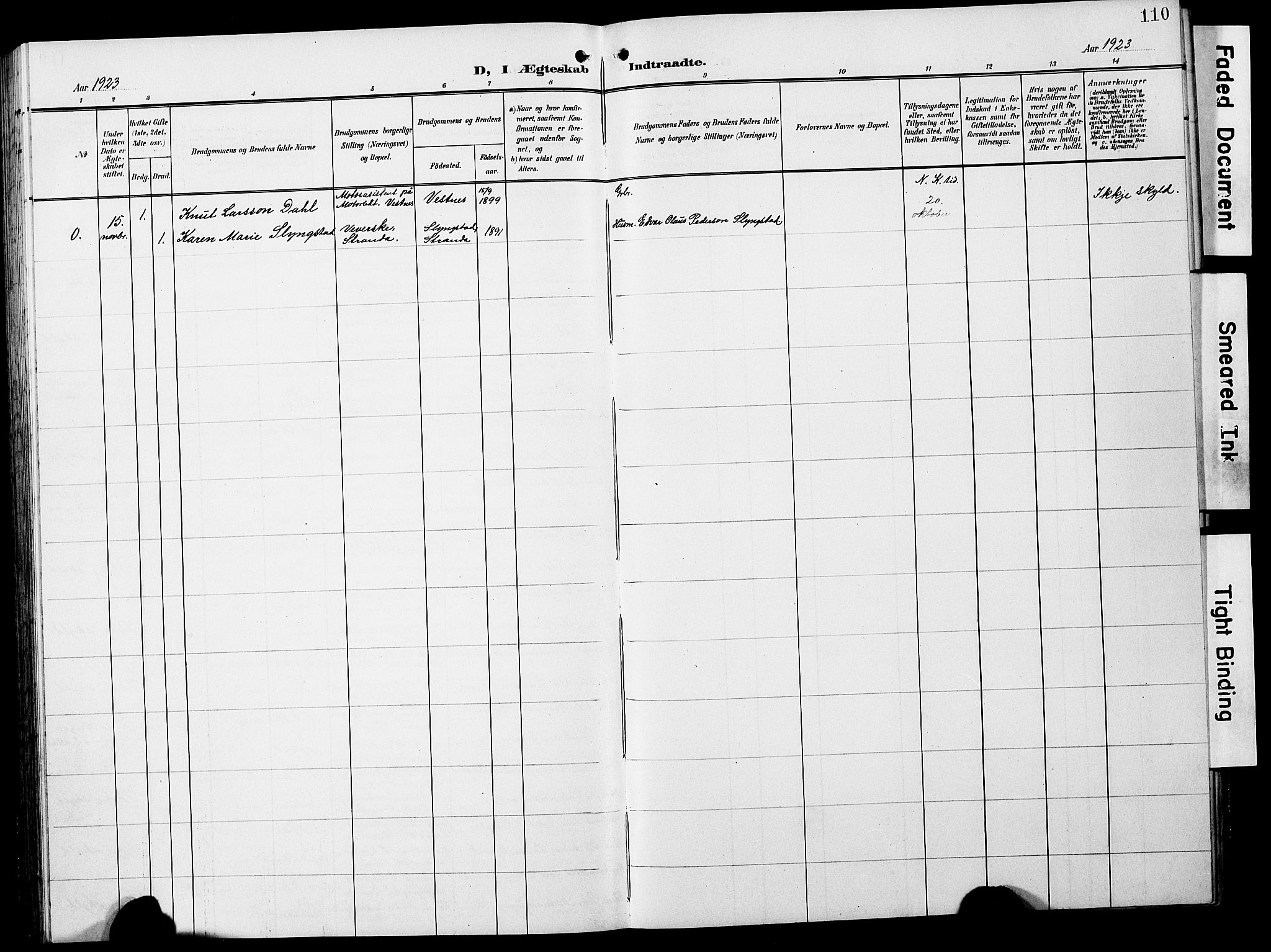 Ministerialprotokoller, klokkerbøker og fødselsregistre - Møre og Romsdal, AV/SAT-A-1454/520/L0293: Klokkerbok nr. 520C05, 1902-1923, s. 110