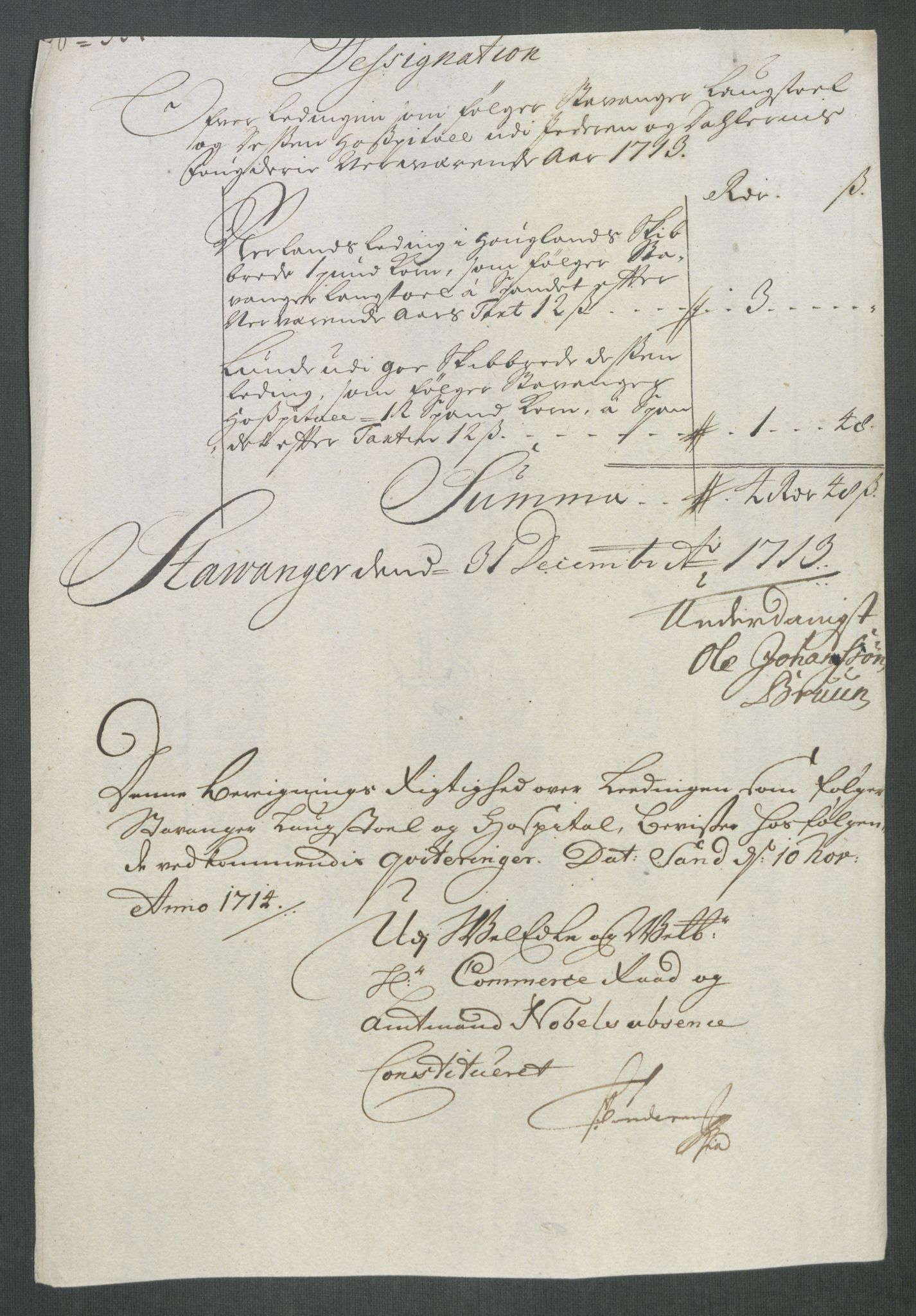 Rentekammeret inntil 1814, Reviderte regnskaper, Fogderegnskap, AV/RA-EA-4092/R46/L2738: Fogderegnskap Jæren og Dalane, 1713-1714, s. 164