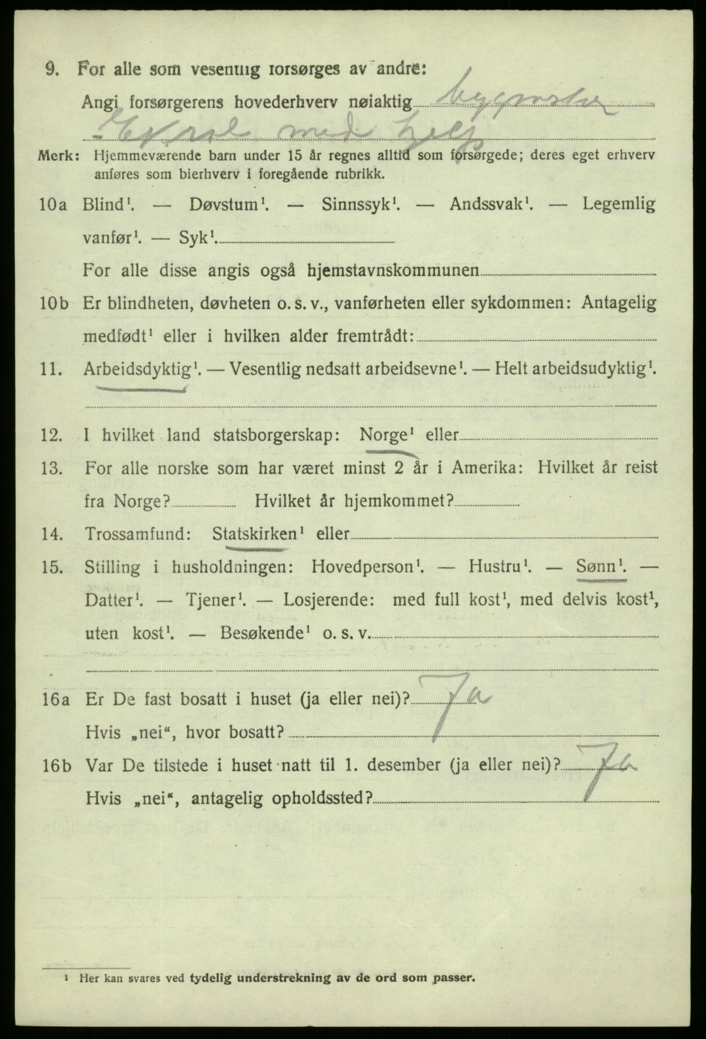 SAB, Folketelling 1920 for 1249 Fana herred, 1920, s. 16994