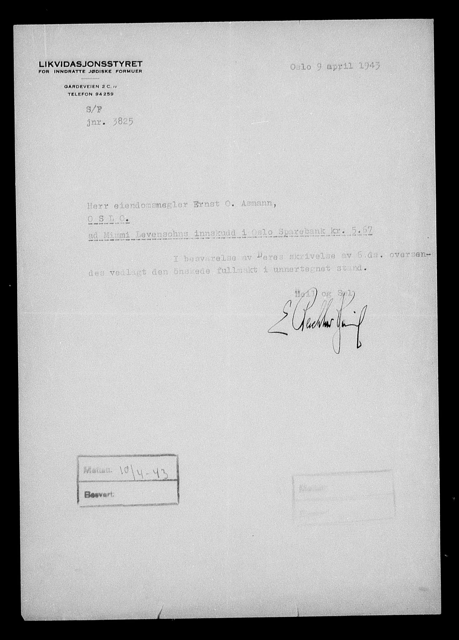 Justisdepartementet, Tilbakeføringskontoret for inndratte formuer, AV/RA-S-1564/H/Hc/Hcc/L0958: --, 1945-1947, s. 577