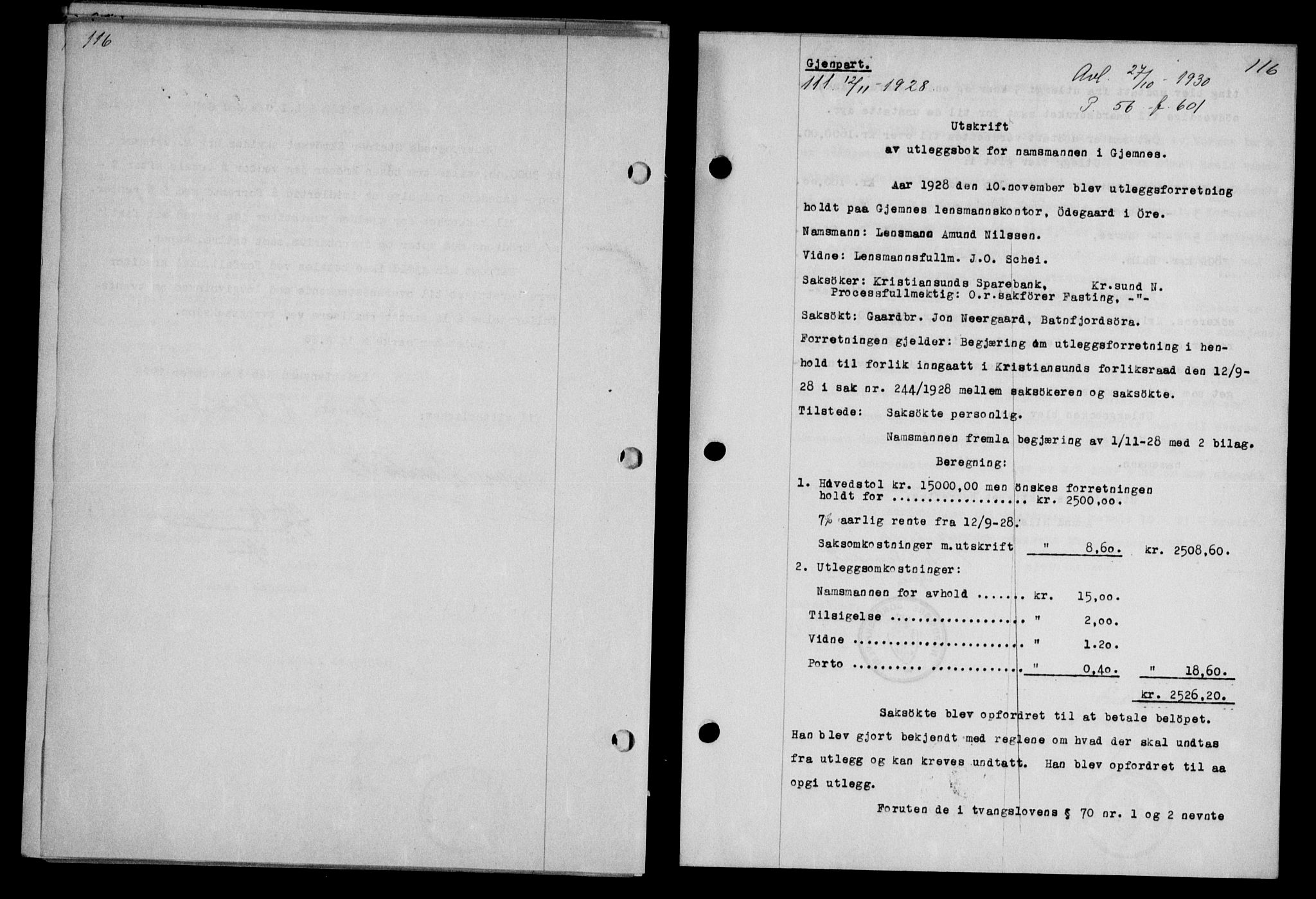 Nordmøre sorenskriveri, AV/SAT-A-4132/1/2/2Ca/L0065: Pantebok nr. 55, 1928-1929, Tingl.dato: 12.11.1928