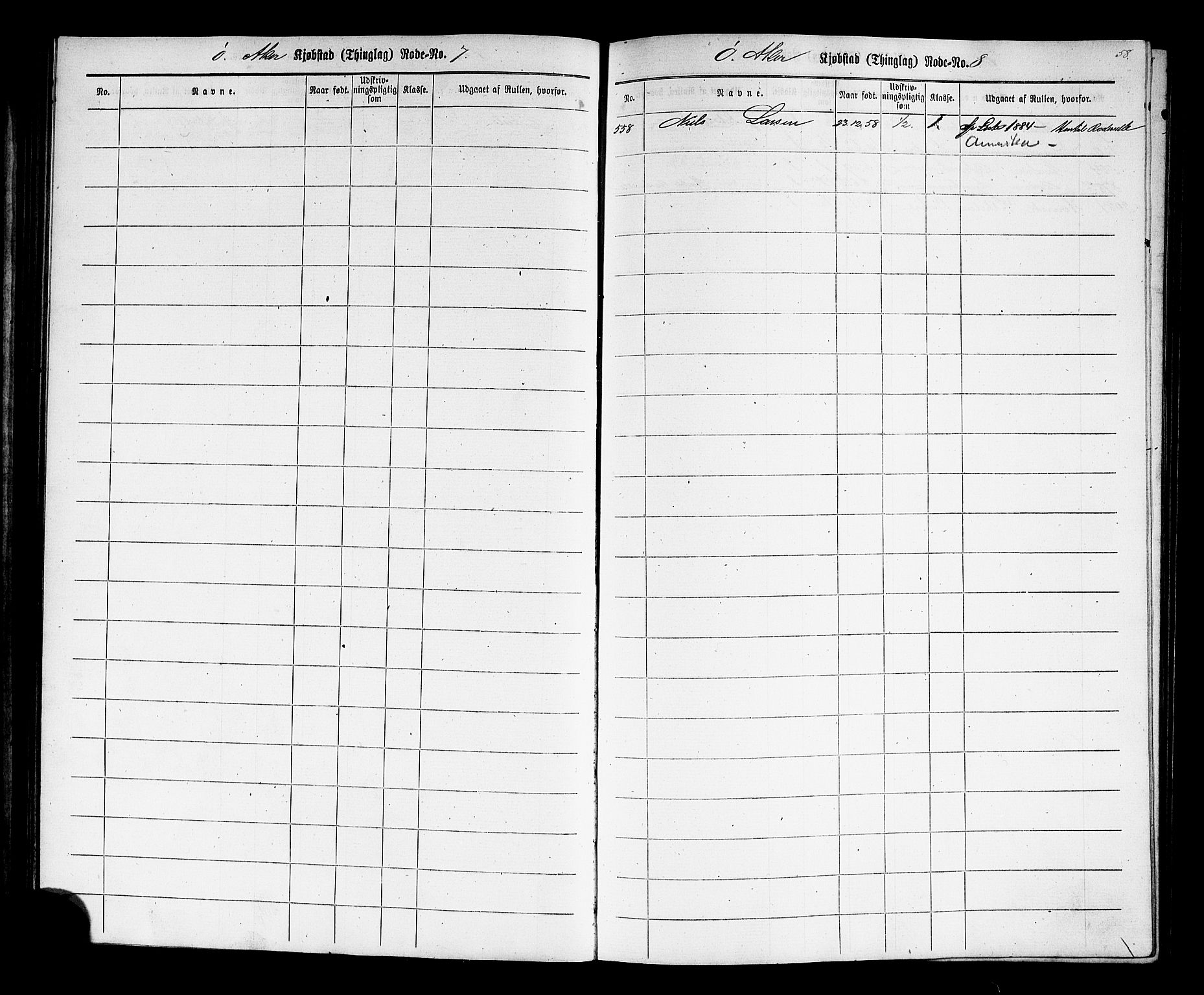 Oslo mønstringskontor, AV/SAO-A-10569g/F/Fc/Fcc/L0001: Utskrivningsregisterrulle, 1860, s. 61