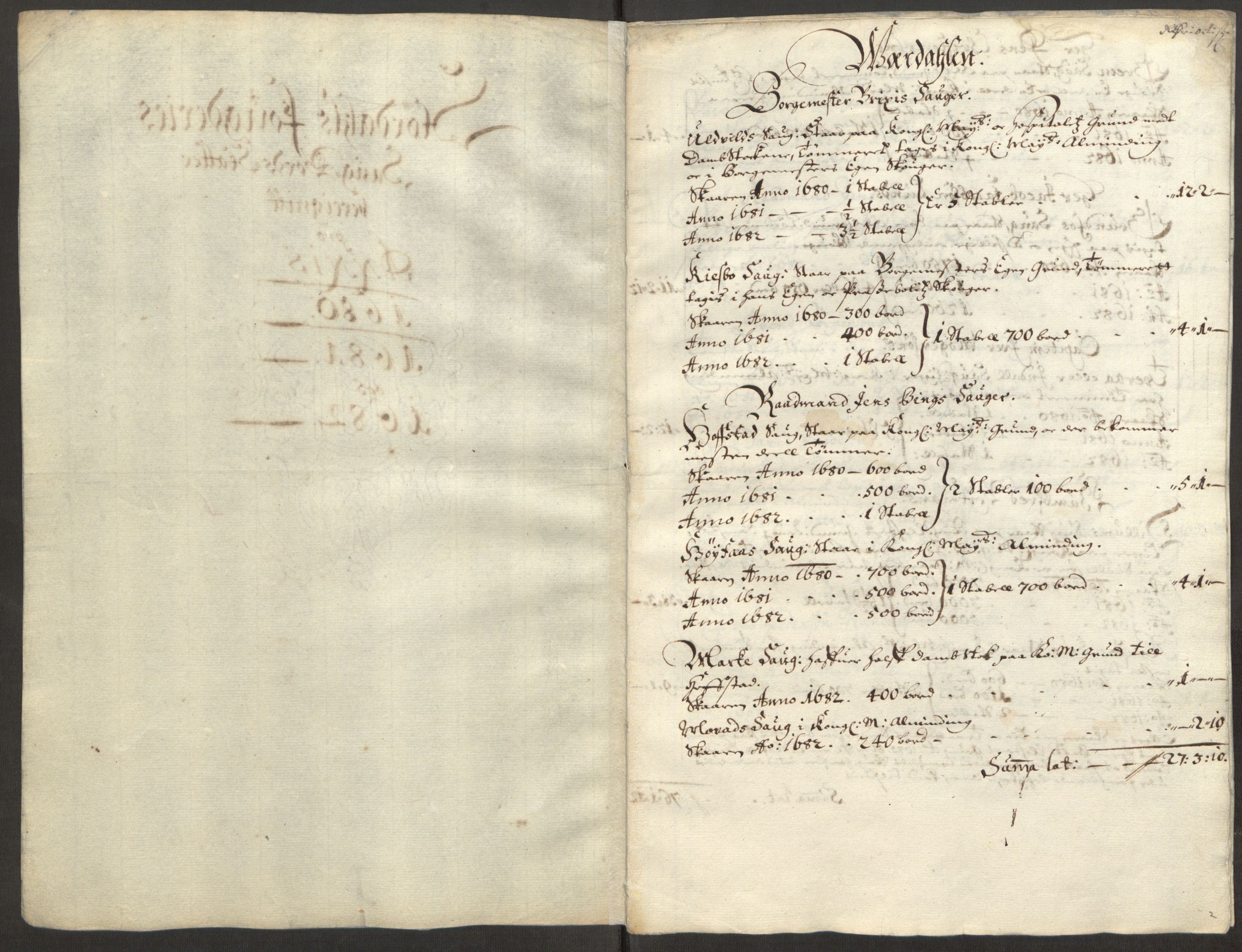 Rentekammeret inntil 1814, Reviderte regnskaper, Stiftamtstueregnskaper, Trondheim stiftamt og Nordland amt, AV/RA-EA-6044/R/Rg/L0066: Trondheim stiftamt og Nordland amt, 1682