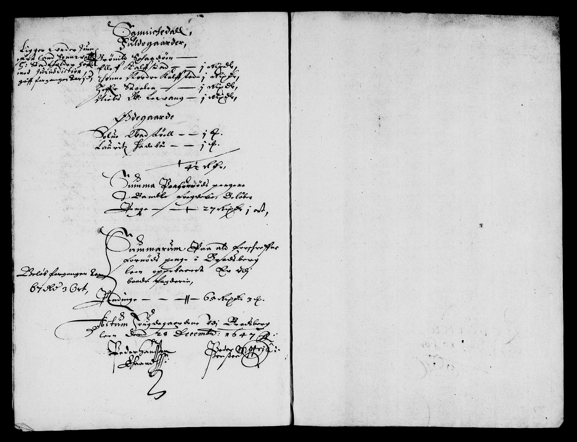 Rentekammeret inntil 1814, Reviderte regnskaper, Lensregnskaper, AV/RA-EA-5023/R/Rb/Rbp/L0034: Bratsberg len, 1647-1649