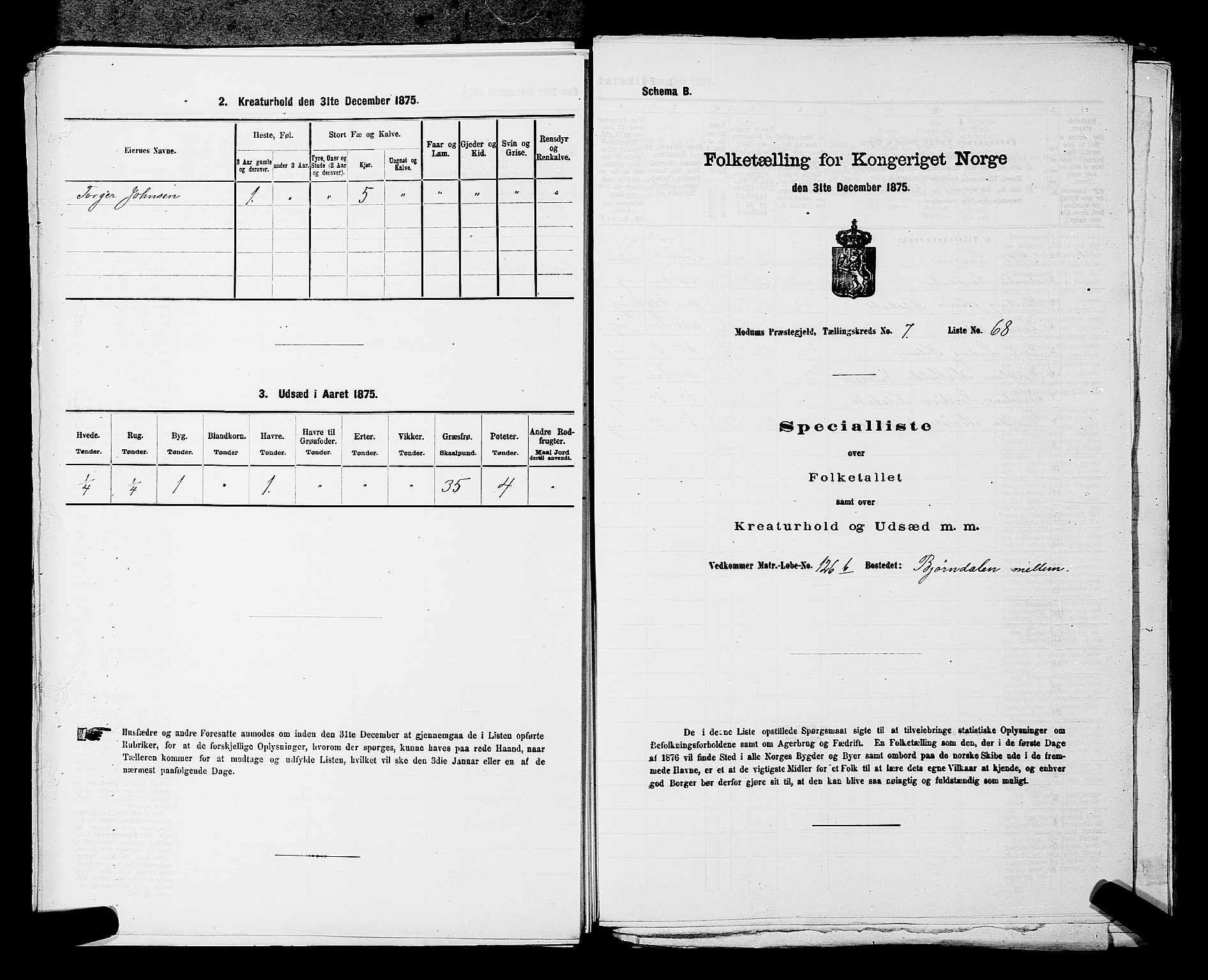 SAKO, Folketelling 1875 for 0623P Modum prestegjeld, 1875, s. 867