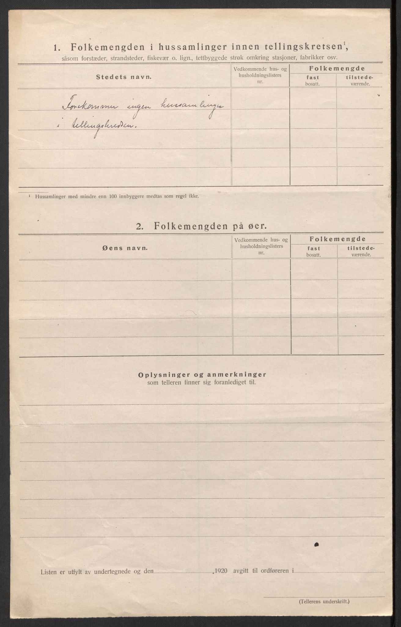 SAH, Folketelling 1920 for 0536 Søndre Land herred, 1920, s. 20