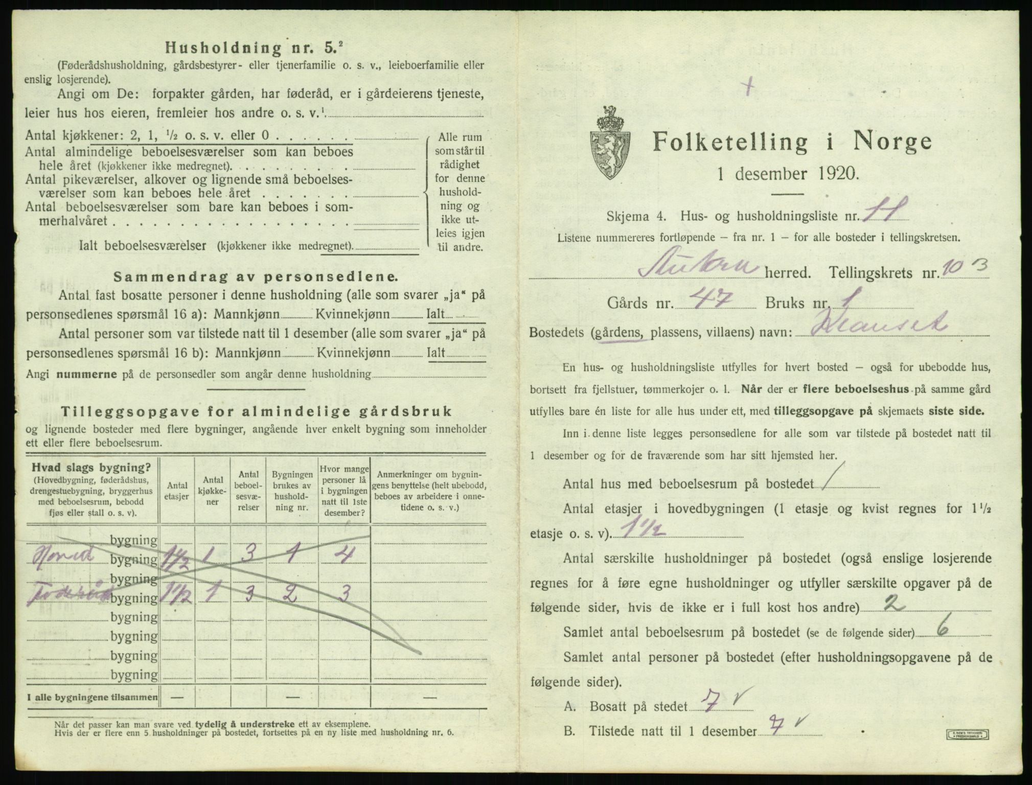 SAT, Folketelling 1920 for 1545 Aukra herred, 1920, s. 689