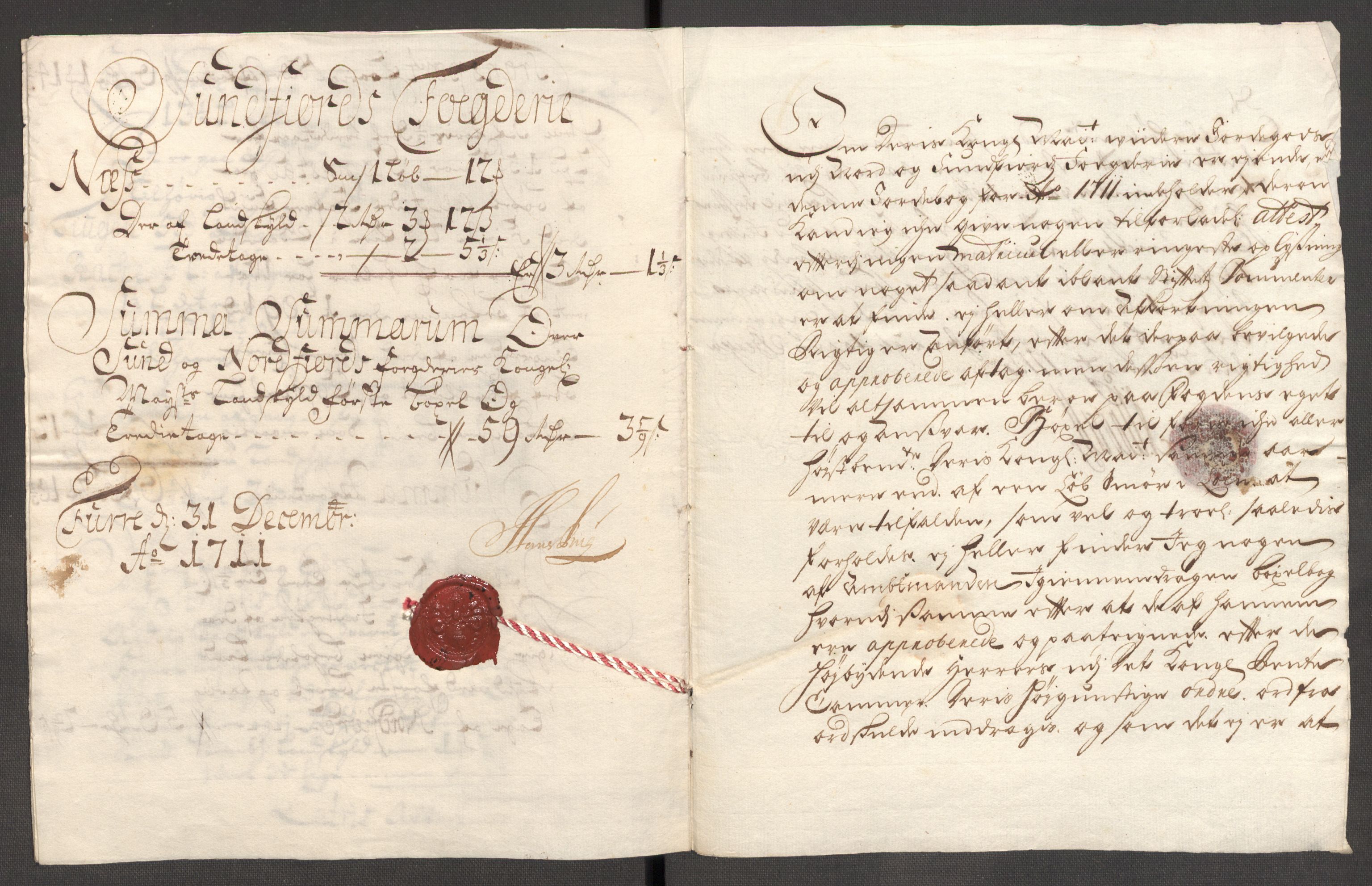 Rentekammeret inntil 1814, Reviderte regnskaper, Fogderegnskap, RA/EA-4092/R53/L3433: Fogderegnskap Sunn- og Nordfjord, 1710-1711, s. 234