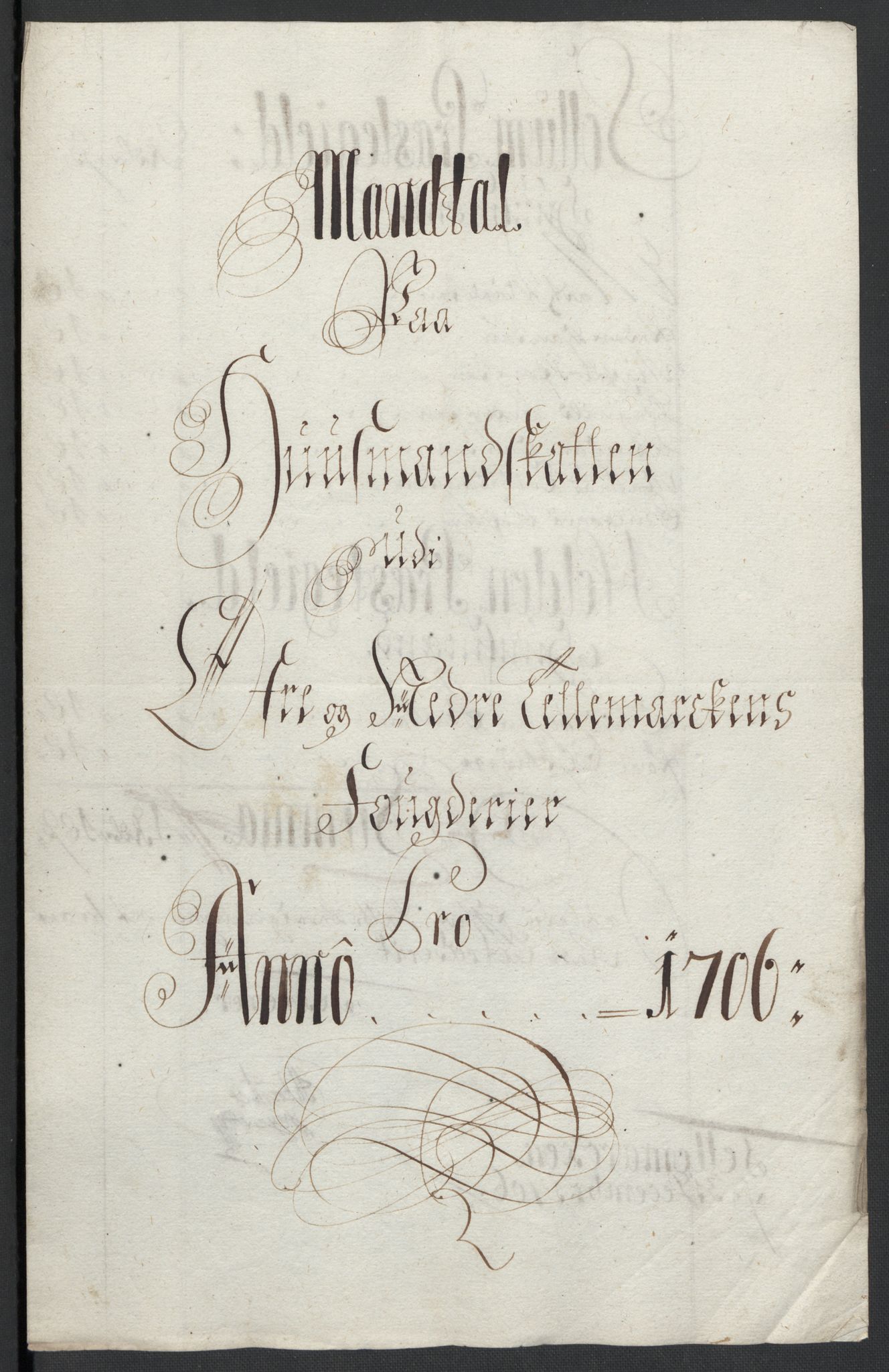 Rentekammeret inntil 1814, Reviderte regnskaper, Fogderegnskap, AV/RA-EA-4092/R36/L2116: Fogderegnskap Øvre og Nedre Telemark og Bamble, 1706-1707, s. 74