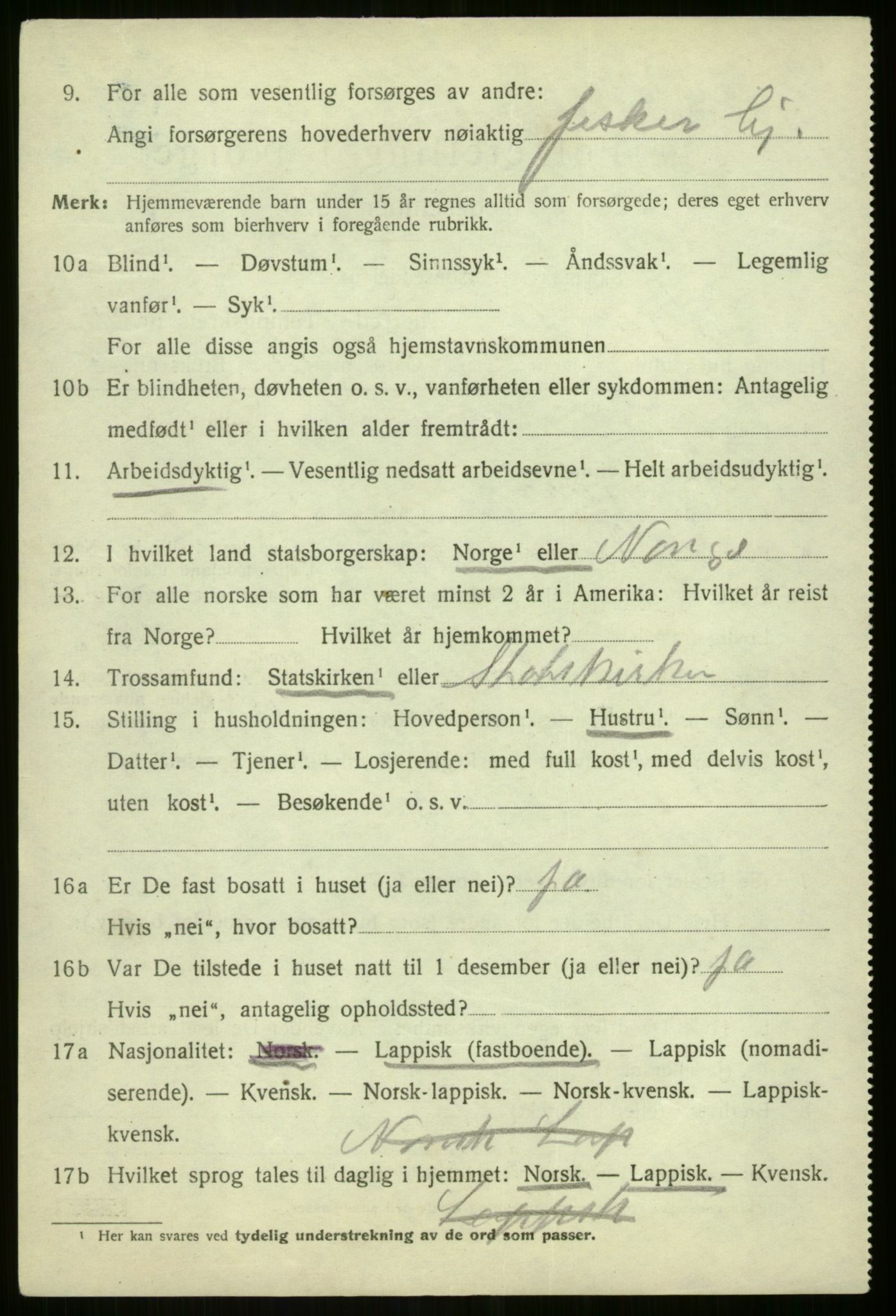 SATØ, Folketelling 1920 for 1938 Lyngen herred, 1920, s. 4052