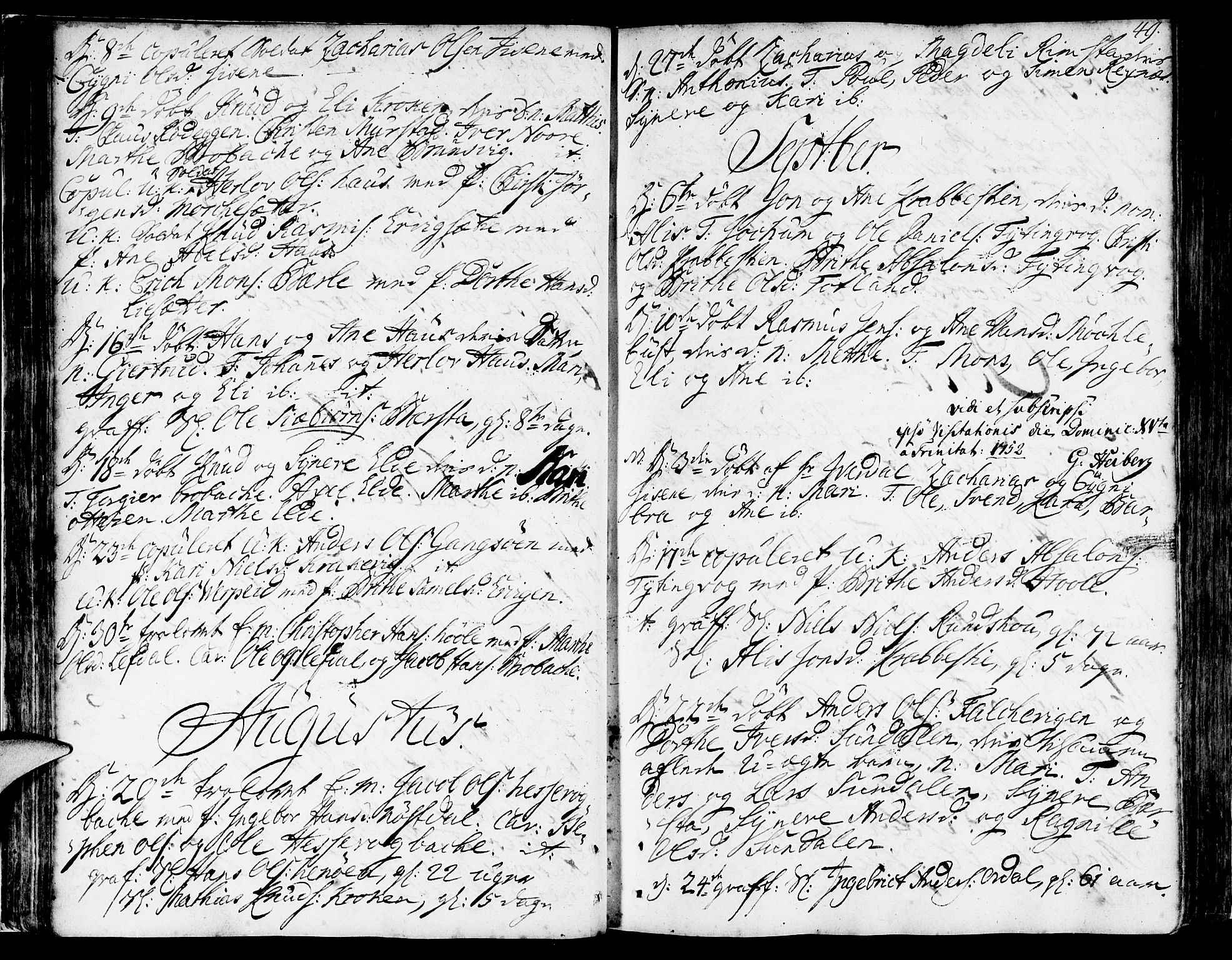 Davik sokneprestembete, AV/SAB-A-79701/H/Haa/Haaa/L0002: Ministerialbok nr. A 2, 1742-1816, s. 49