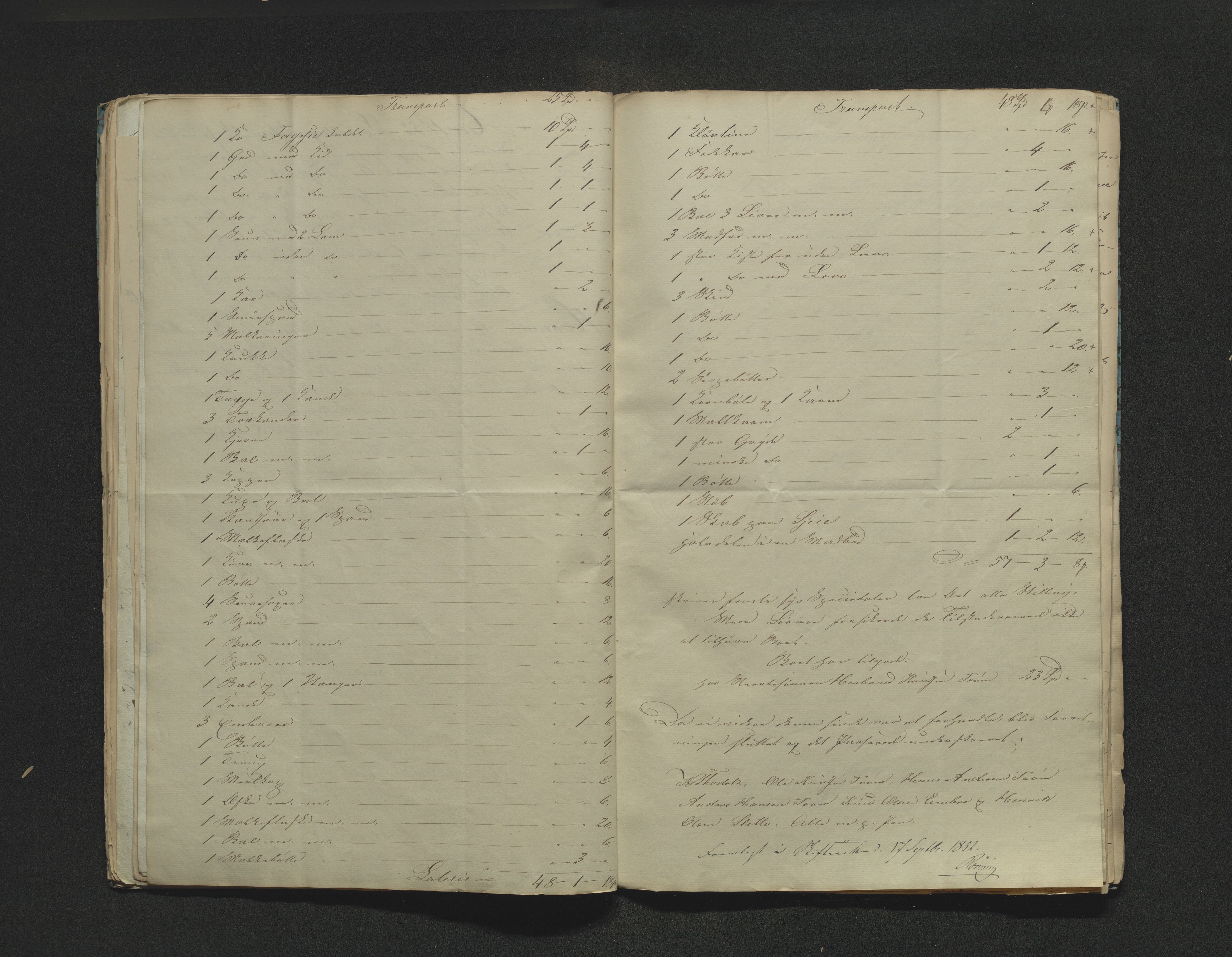 Hallingdal sorenskriveri, AV/SAKO-A-121/H/Hb/Hbb/Hbba/L0024: Skifteregistreringsprotokoll, Sorenskriveriet, 1852