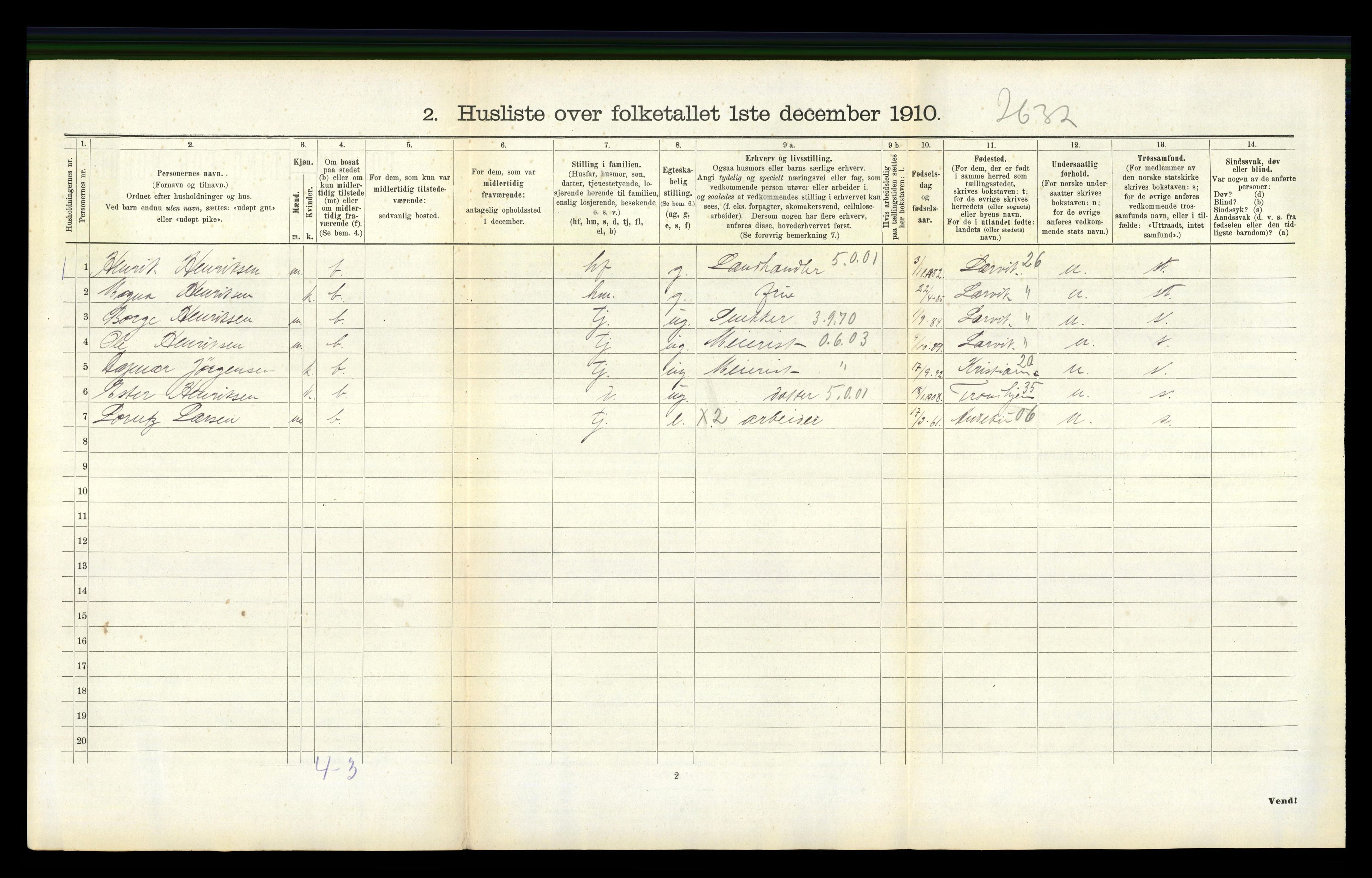 RA, Folketelling 1910 for 0727 Hedrum herred, 1910, s. 953