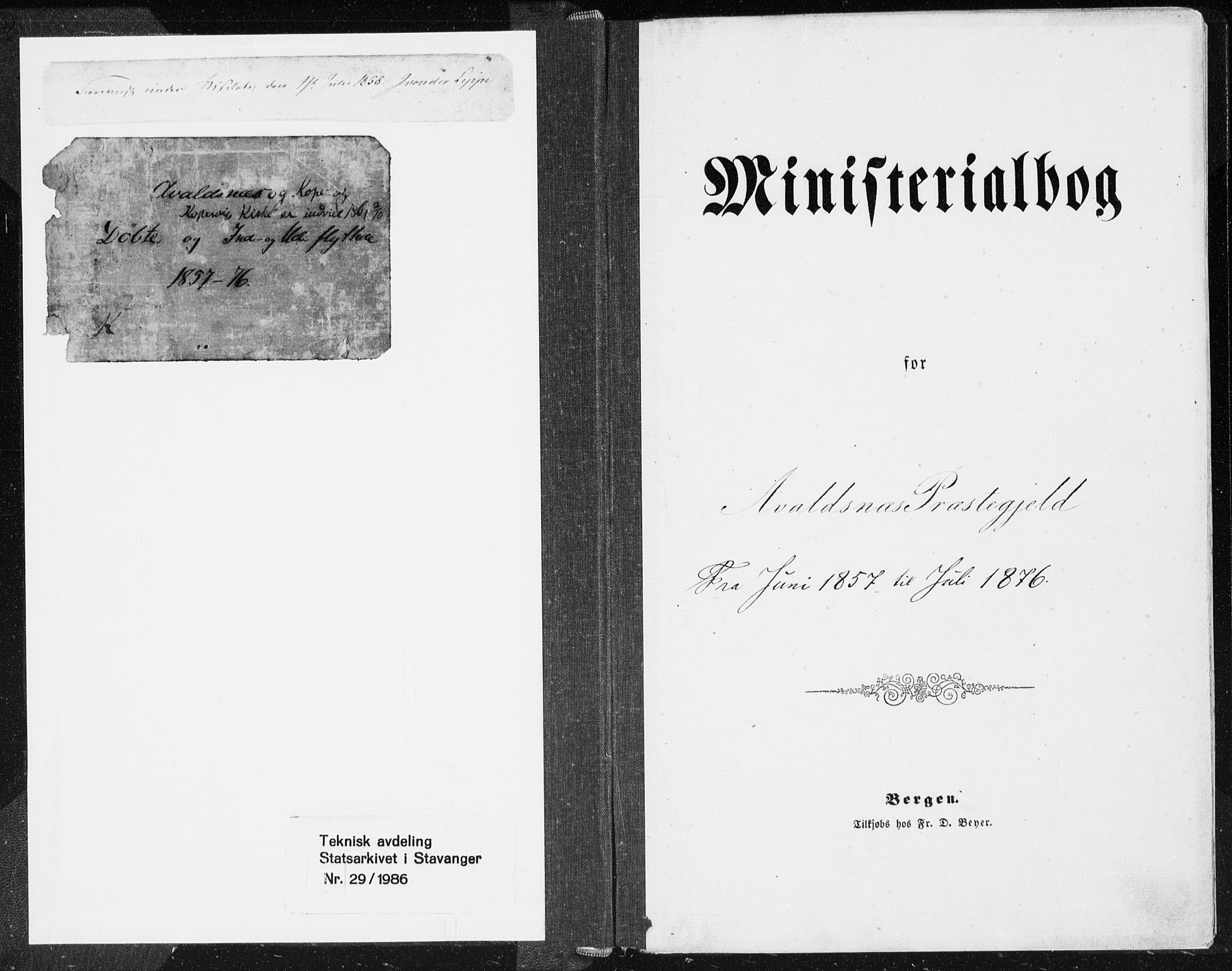 Avaldsnes sokneprestkontor, SAST/A -101851/H/Ha/Haa/L0010: Ministerialbok nr. A 10, 1857-1876