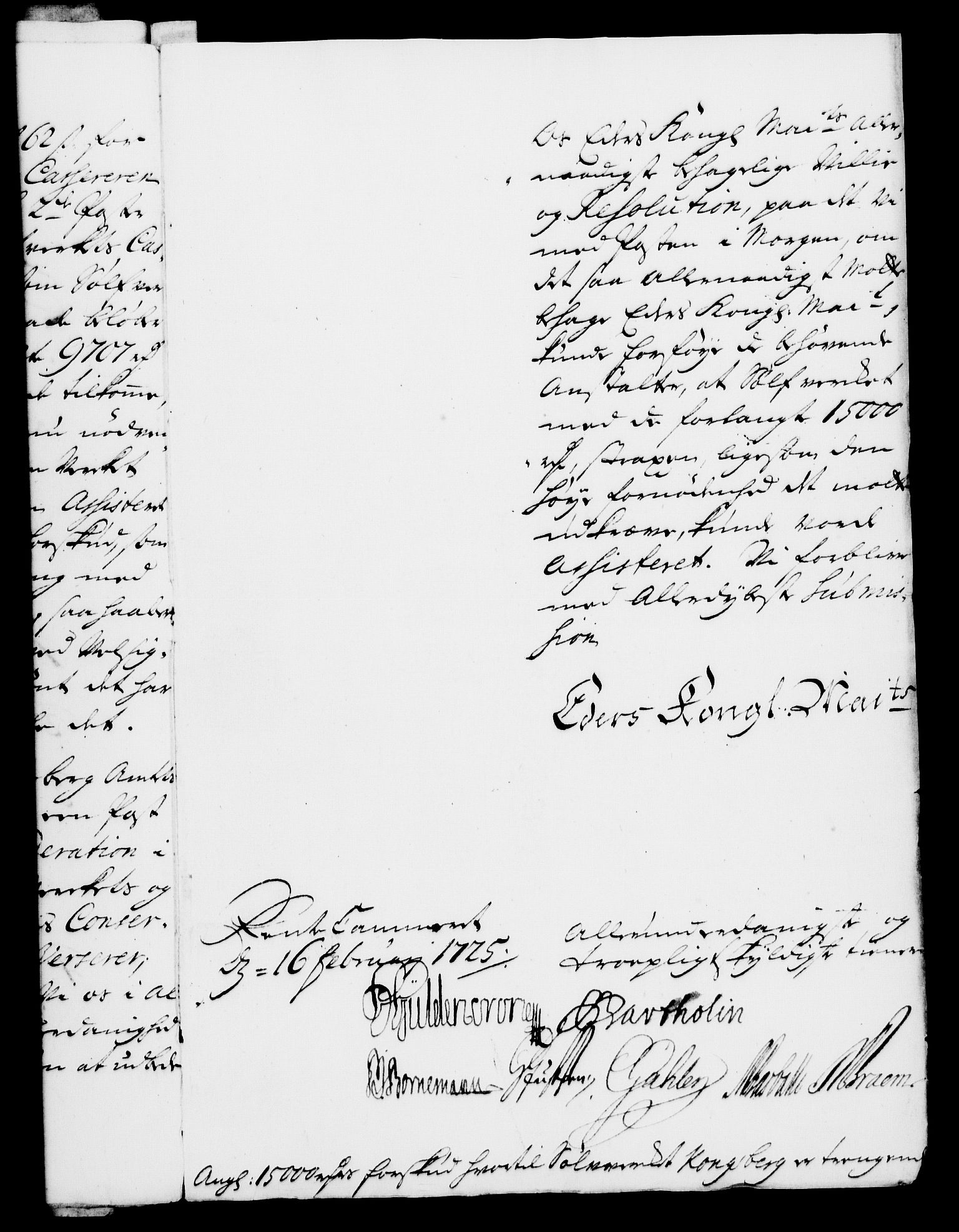 Rentekammeret, Kammerkanselliet, RA/EA-3111/G/Gf/Gfa/L0008: Norsk relasjons- og resolusjonsprotokoll (merket RK 52.8), 1725, s. 96