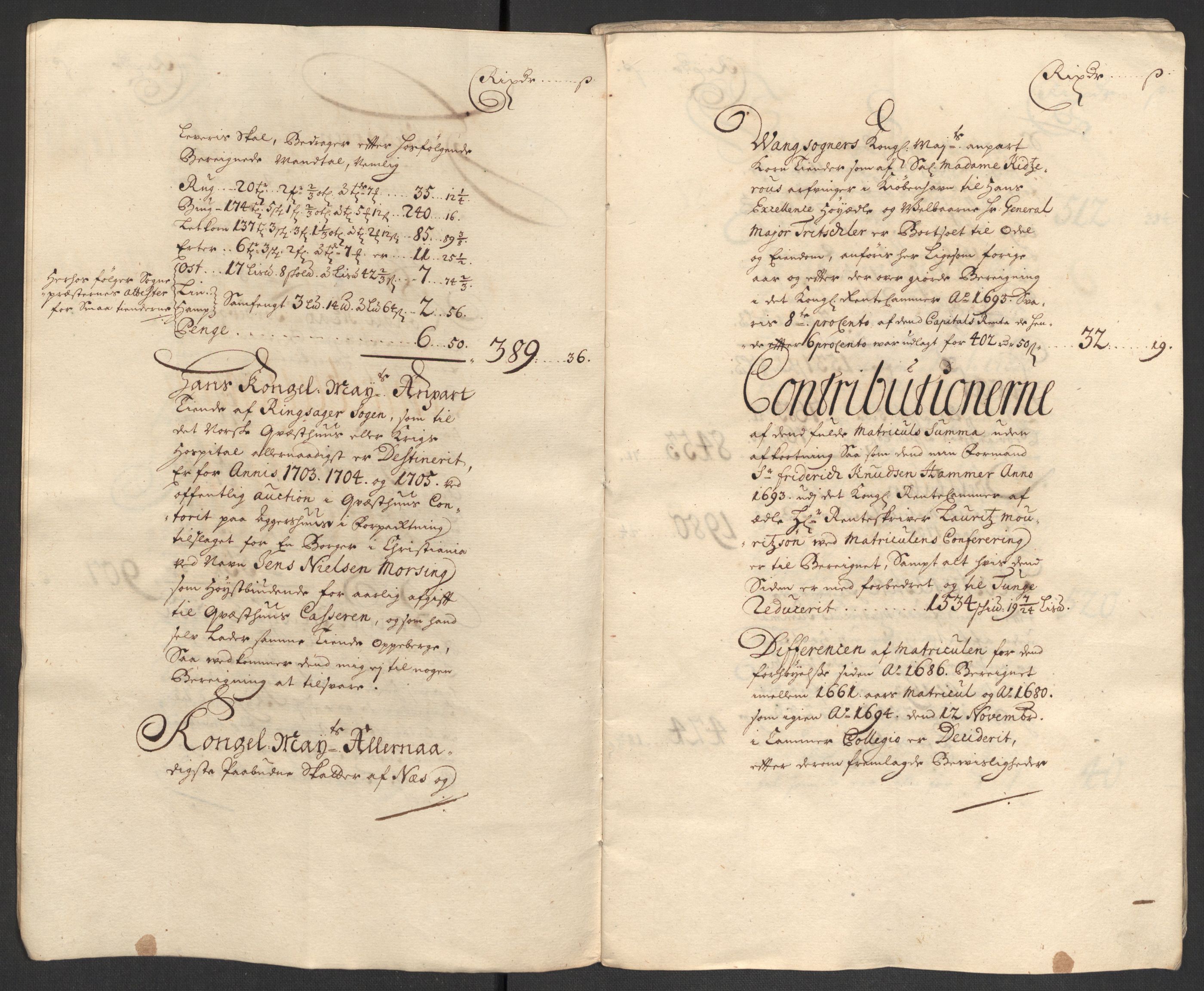 Rentekammeret inntil 1814, Reviderte regnskaper, Fogderegnskap, AV/RA-EA-4092/R16/L1042: Fogderegnskap Hedmark, 1705, s. 6