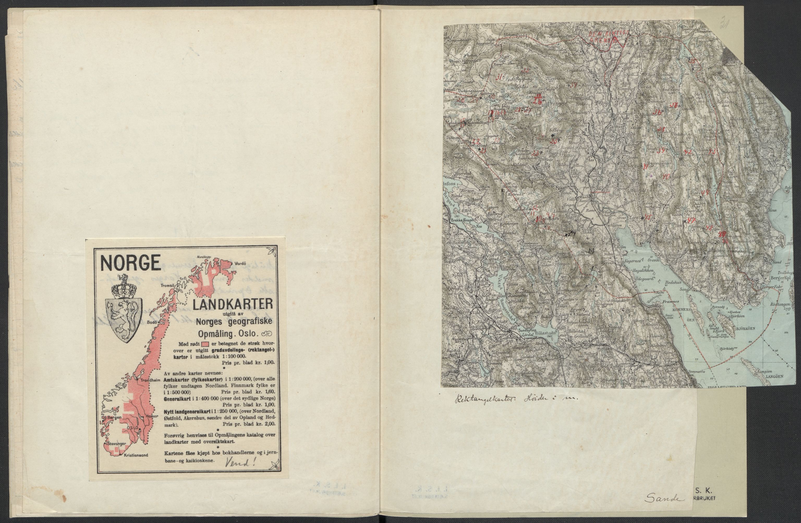 Instituttet for sammenlignende kulturforskning, AV/RA-PA-0424/F/Fc/L0006/0003: Eske B6: / Vestfold (perm XV), 1932-1935