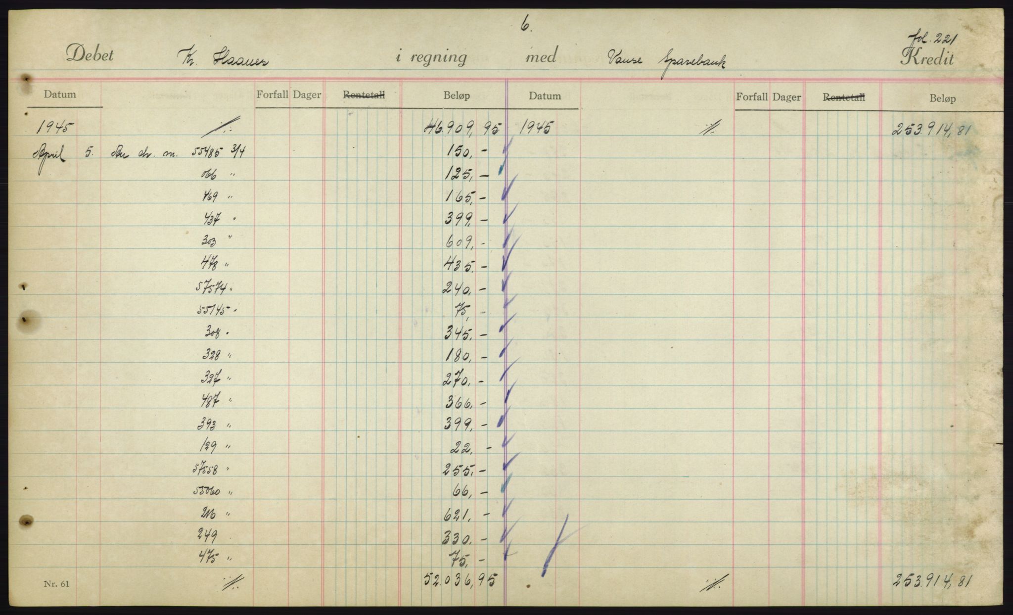 Forsvarsdepartementet, 10. kontor / Oppgjørskontoret, AV/RA-RAFA-1225/D/Db/L0180: Lista oppgjørskontor, 1942-1952, s. 1965