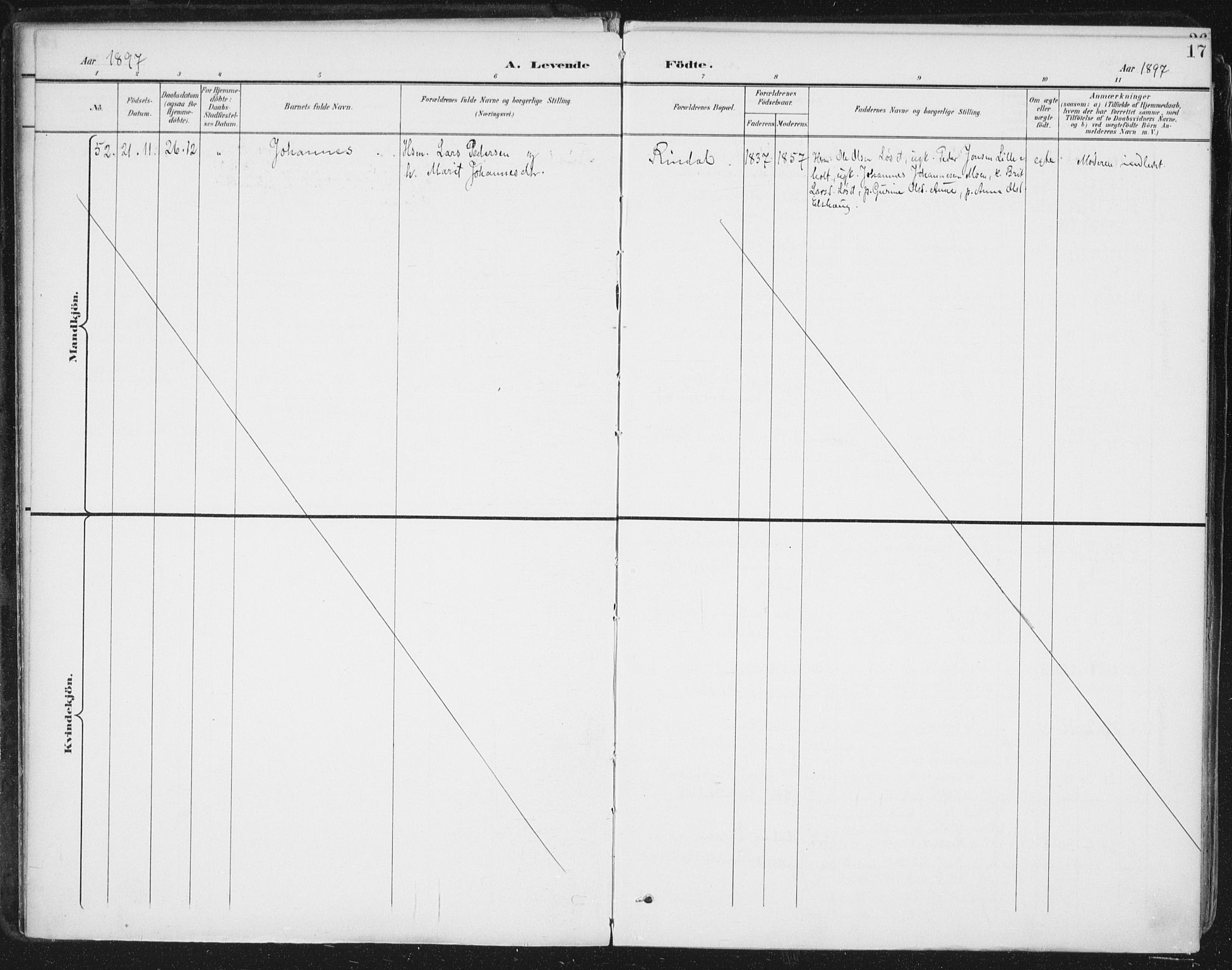 Ministerialprotokoller, klokkerbøker og fødselsregistre - Møre og Romsdal, AV/SAT-A-1454/598/L1072: Ministerialbok nr. 598A06, 1896-1910, s. 17