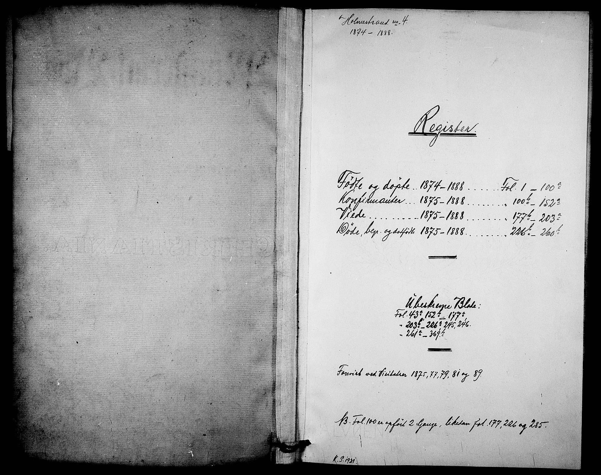 Holmestrand kirkebøker, SAKO/A-346/G/Ga/L0004: Klokkerbok nr. 4, 1874-1888