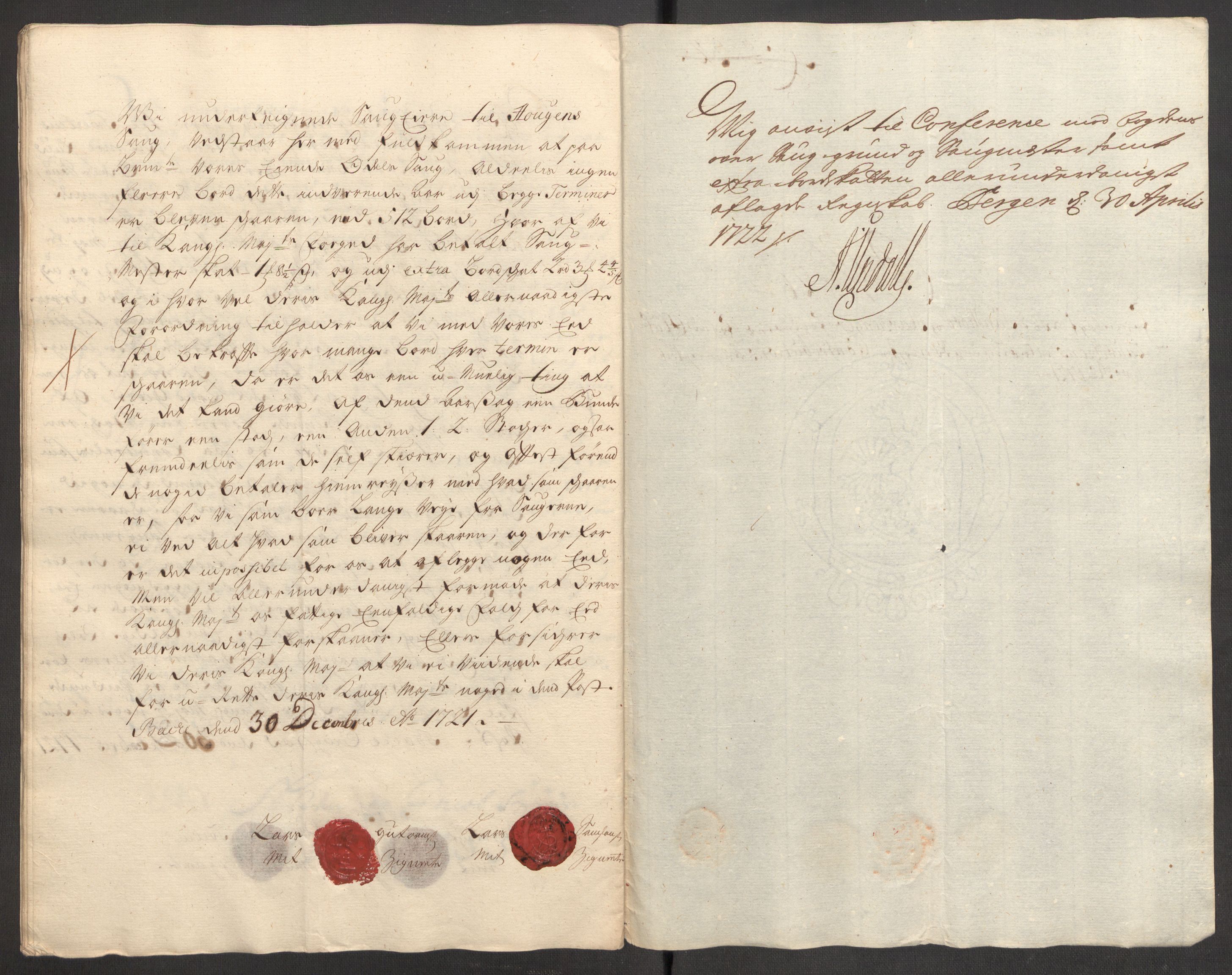 Rentekammeret inntil 1814, Reviderte regnskaper, Fogderegnskap, RA/EA-4092/R48/L3000: Fogderegnskap Sunnhordland og Hardanger, 1721, s. 181