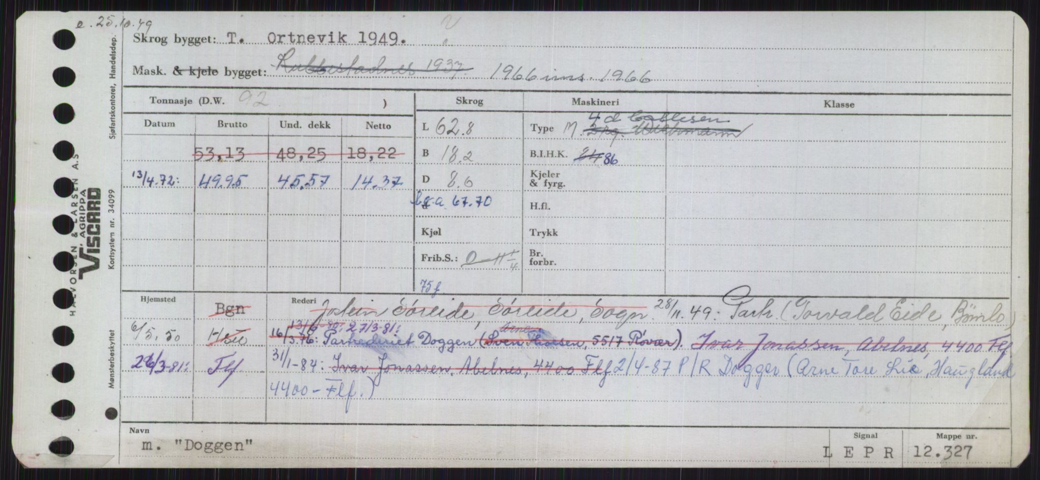 Sjøfartsdirektoratet med forløpere, Skipsmålingen, RA/S-1627/H/Ha/L0001/0002: Fartøy, A-Eig / Fartøy Bjør-Eig, s. 837