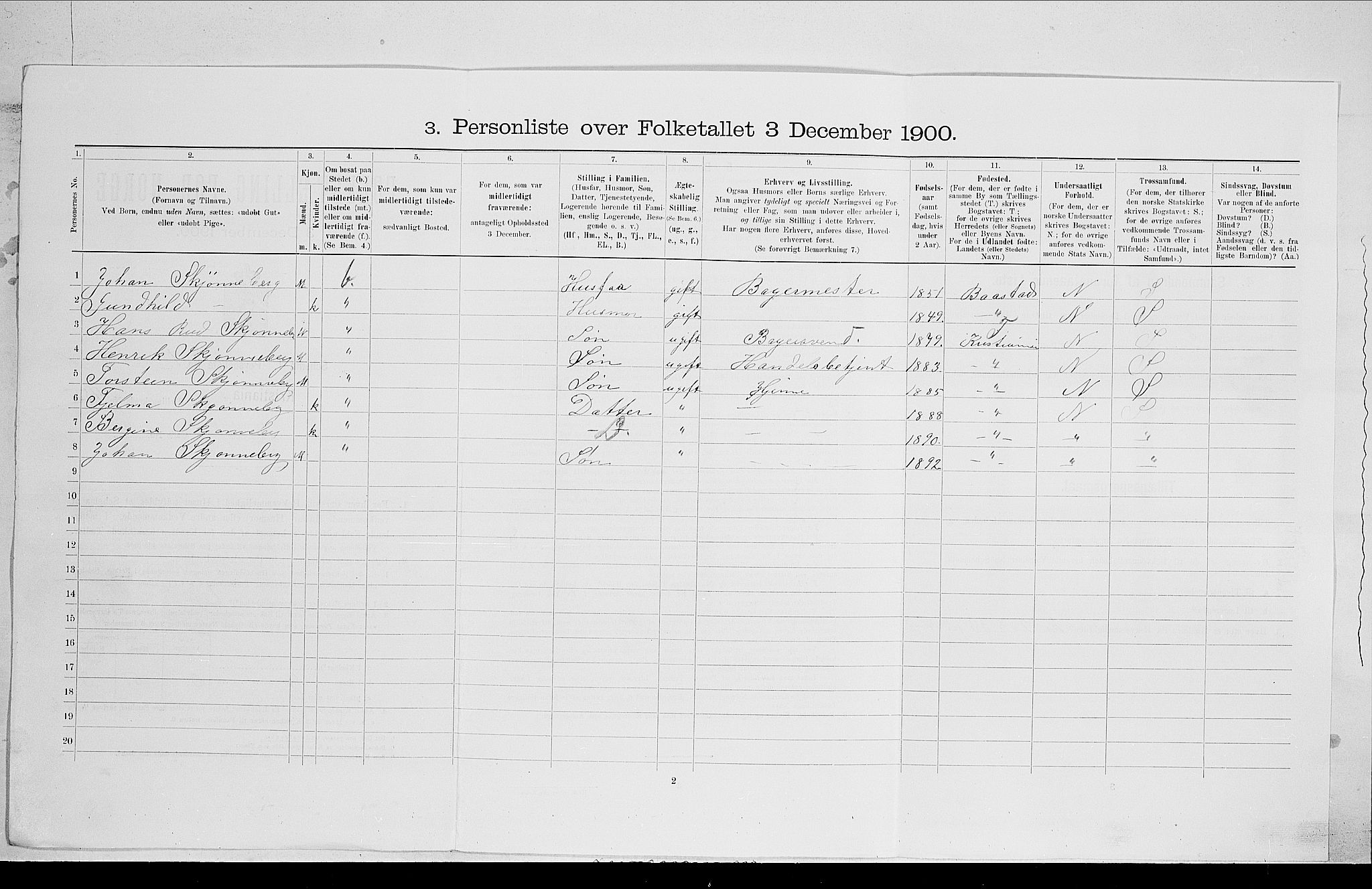 SAO, Folketelling 1900 for 0301 Kristiania kjøpstad, 1900, s. 74164