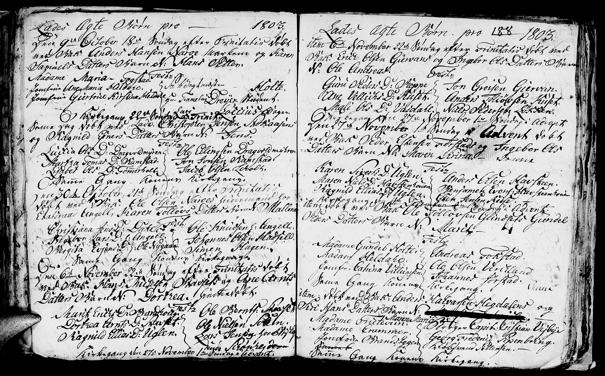 Ministerialprotokoller, klokkerbøker og fødselsregistre - Sør-Trøndelag, SAT/A-1456/606/L0305: Klokkerbok nr. 606C01, 1757-1819, s. 188