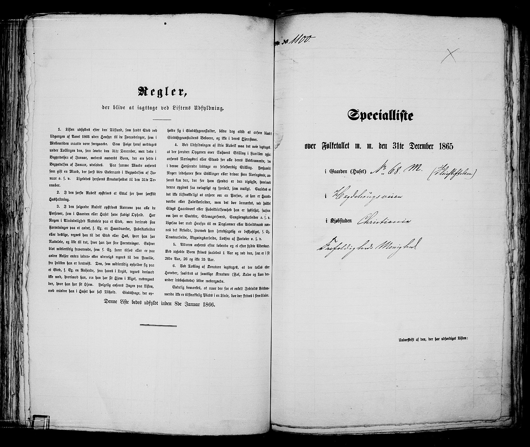 RA, Folketelling 1865 for 0301 Kristiania kjøpstad, 1865, s. 2484