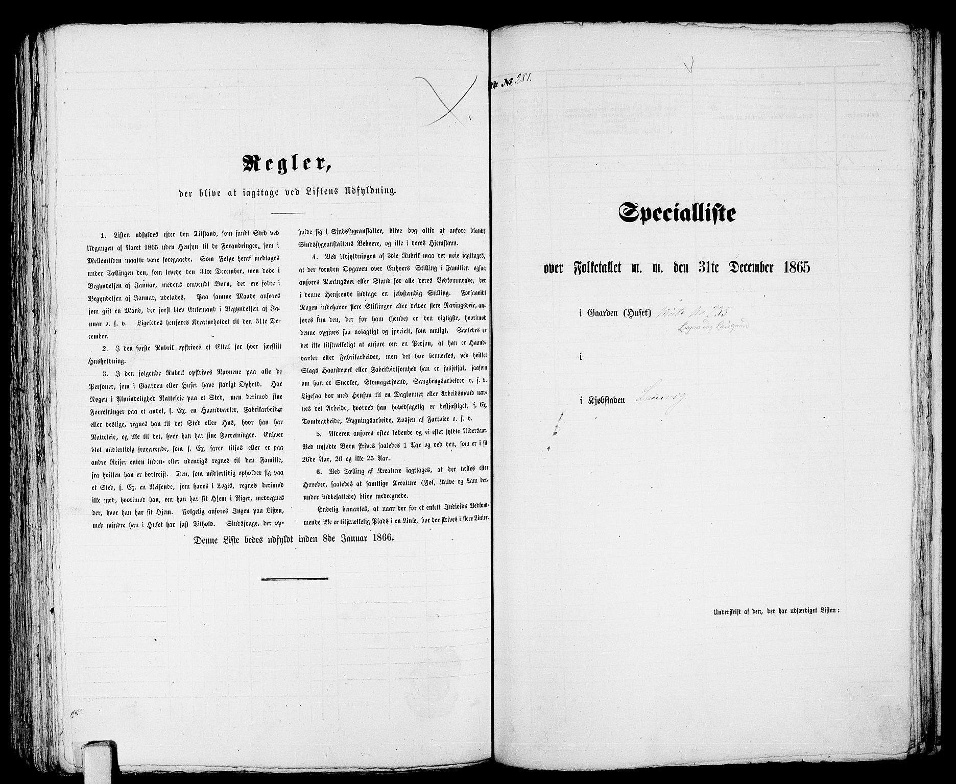 RA, Folketelling 1865 for 0707P Larvik prestegjeld, 1865, s. 580