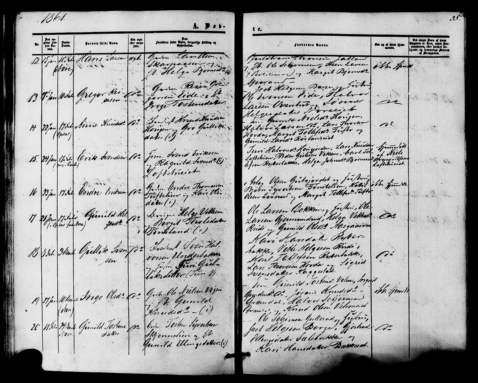 Nore kirkebøker, AV/SAKO-A-238/F/Fa/L0003: Ministerialbok nr. I 3, 1858-1866, s. 35