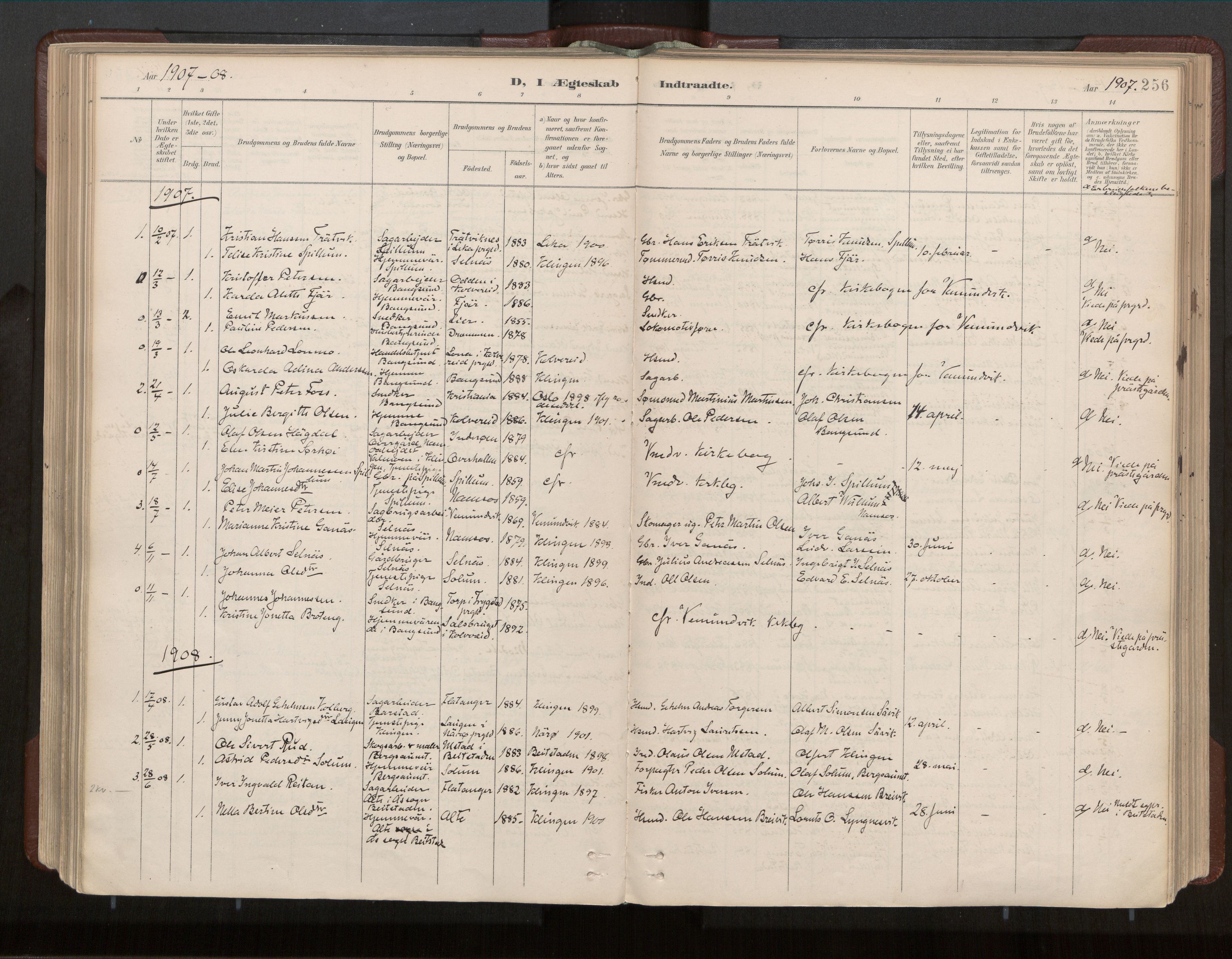 Ministerialprotokoller, klokkerbøker og fødselsregistre - Nord-Trøndelag, AV/SAT-A-1458/770/L0589: Ministerialbok nr. 770A03, 1887-1929, s. 256