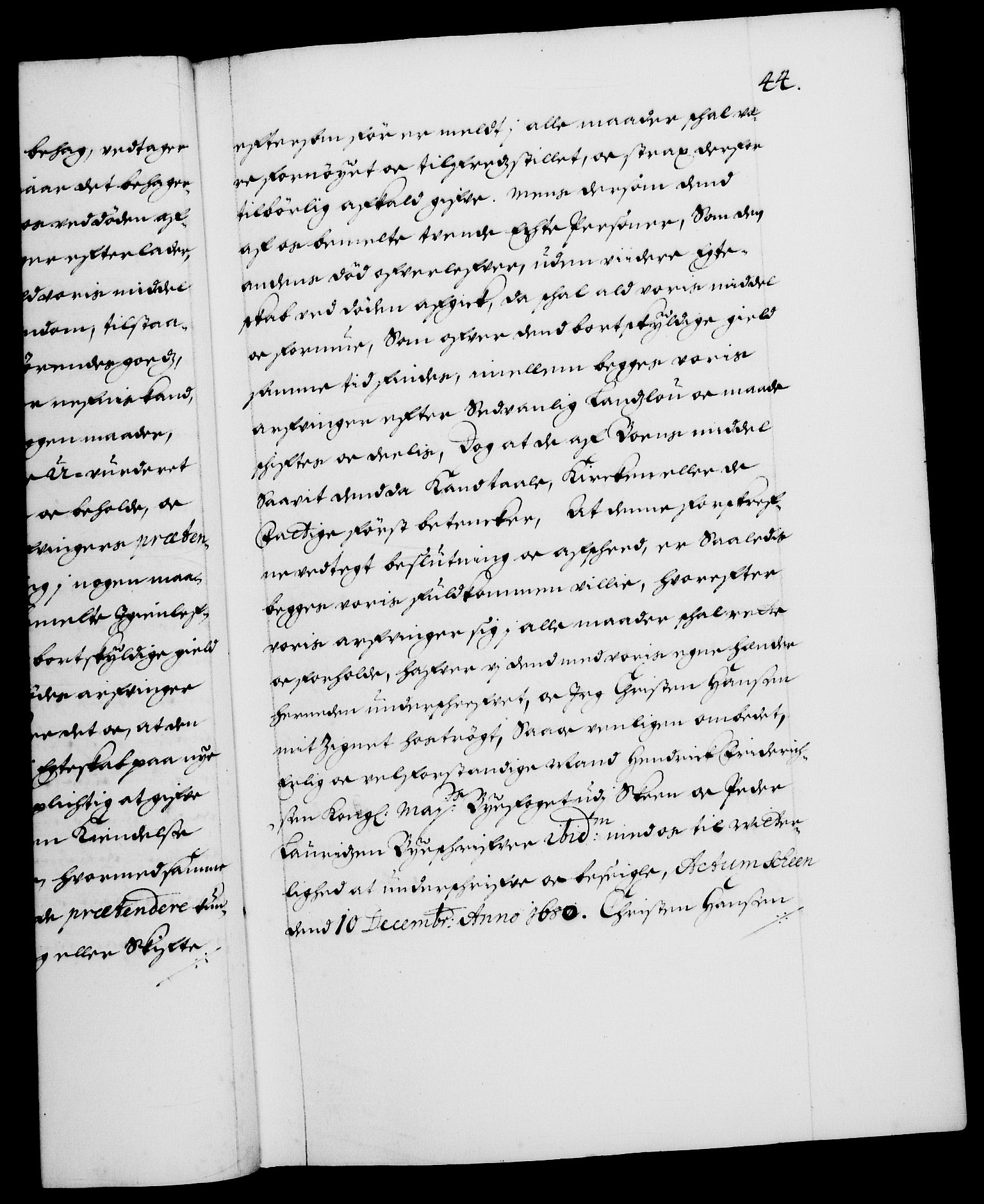 Danske Kanselli 1572-1799, RA/EA-3023/F/Fc/Fca/Fcaa/L0013: Norske registre (mikrofilm), 1681-1684, s. 44a