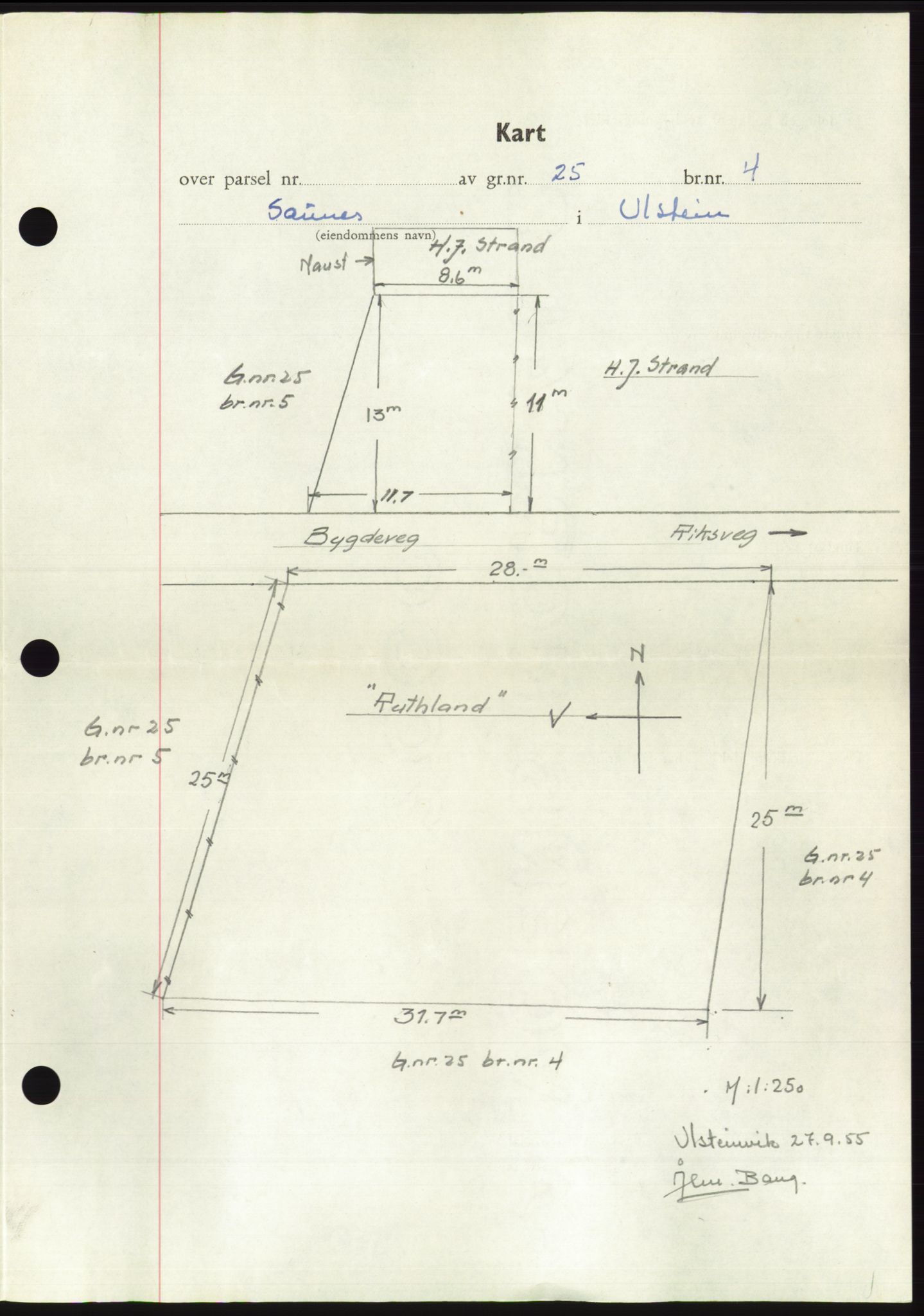 Søre Sunnmøre sorenskriveri, SAT/A-4122/1/2/2C/L0102: Pantebok nr. 28A, 1955-1956, Dagboknr: 2605/1955