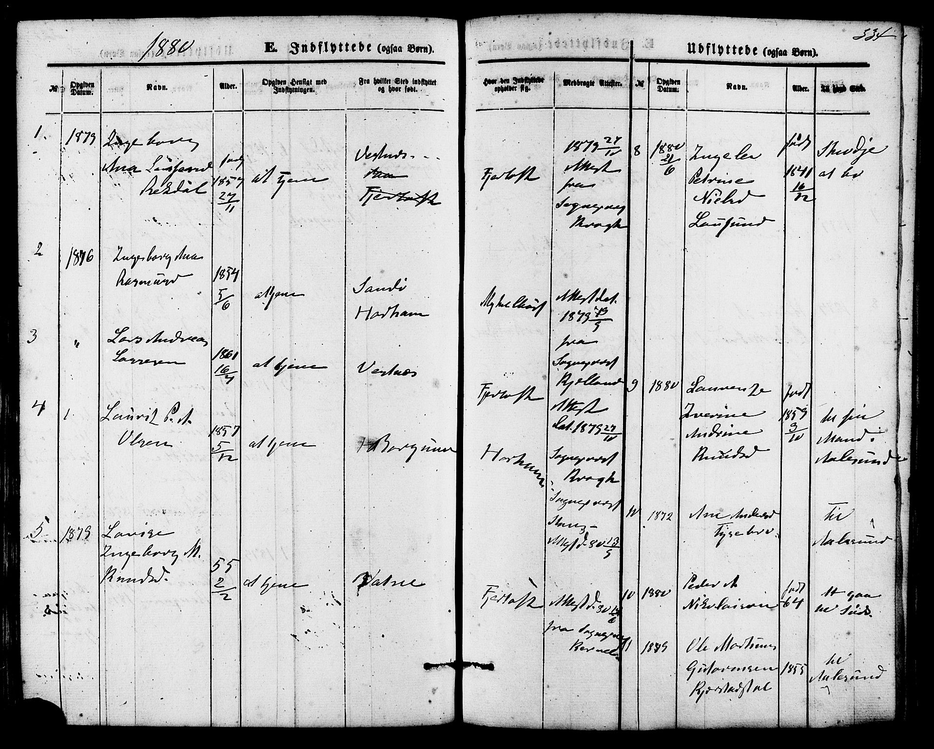 Ministerialprotokoller, klokkerbøker og fødselsregistre - Møre og Romsdal, AV/SAT-A-1454/536/L0500: Ministerialbok nr. 536A09, 1876-1889, s. 334