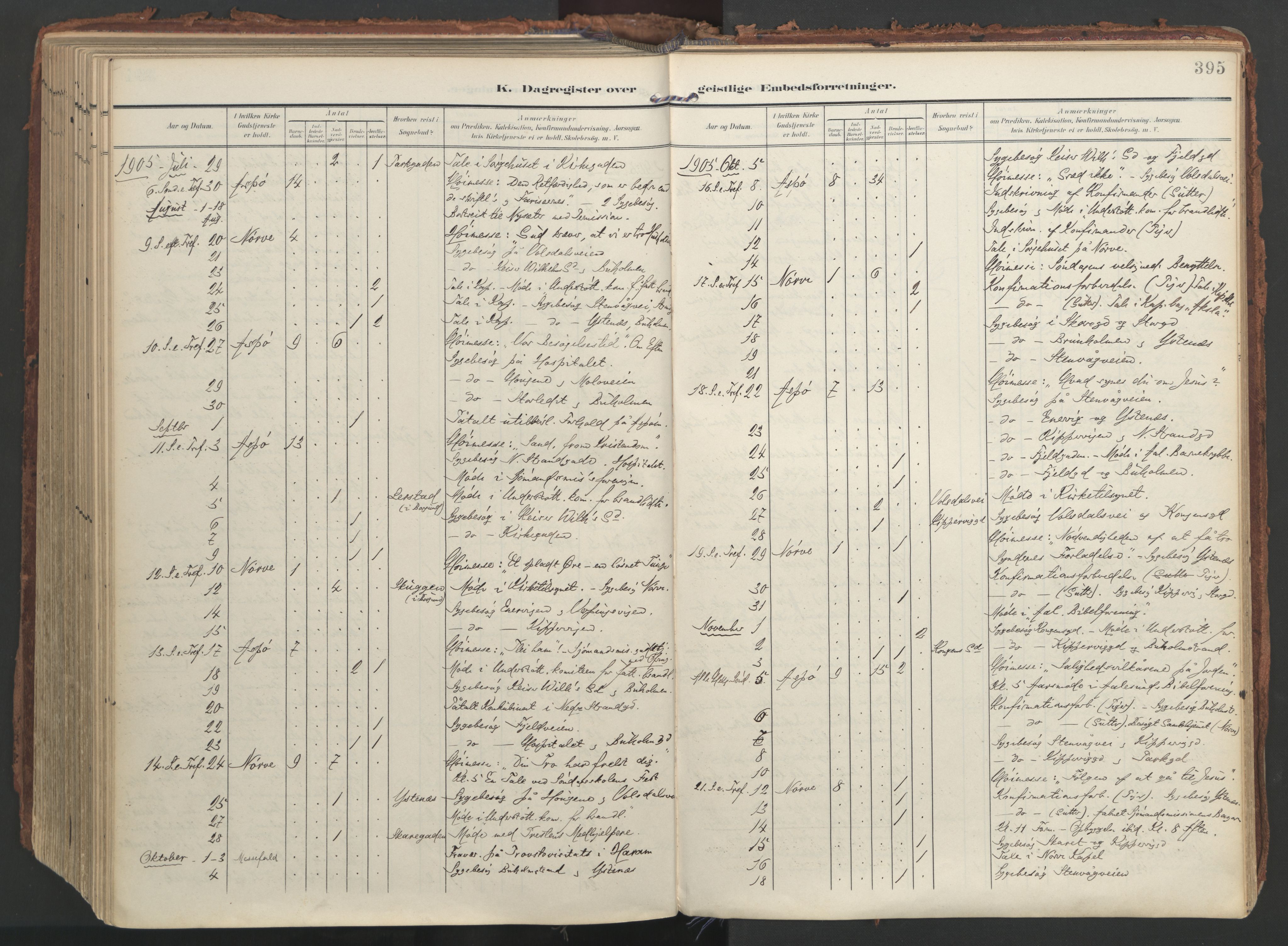 Ministerialprotokoller, klokkerbøker og fødselsregistre - Møre og Romsdal, SAT/A-1454/529/L0459: Ministerialbok nr. 529A09, 1904-1917, s. 395