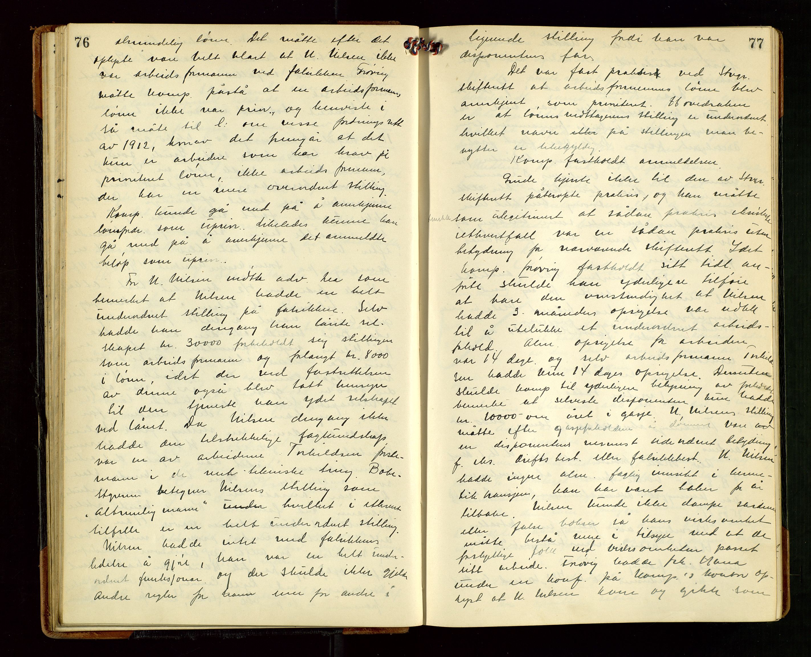 Jæren sorenskriveri, AV/SAST-A-100310/02/G/Gc/L0002: Skifteforhandlingsprotokoll nr. 8 - konkurs, 1926-1929, s. 76-77