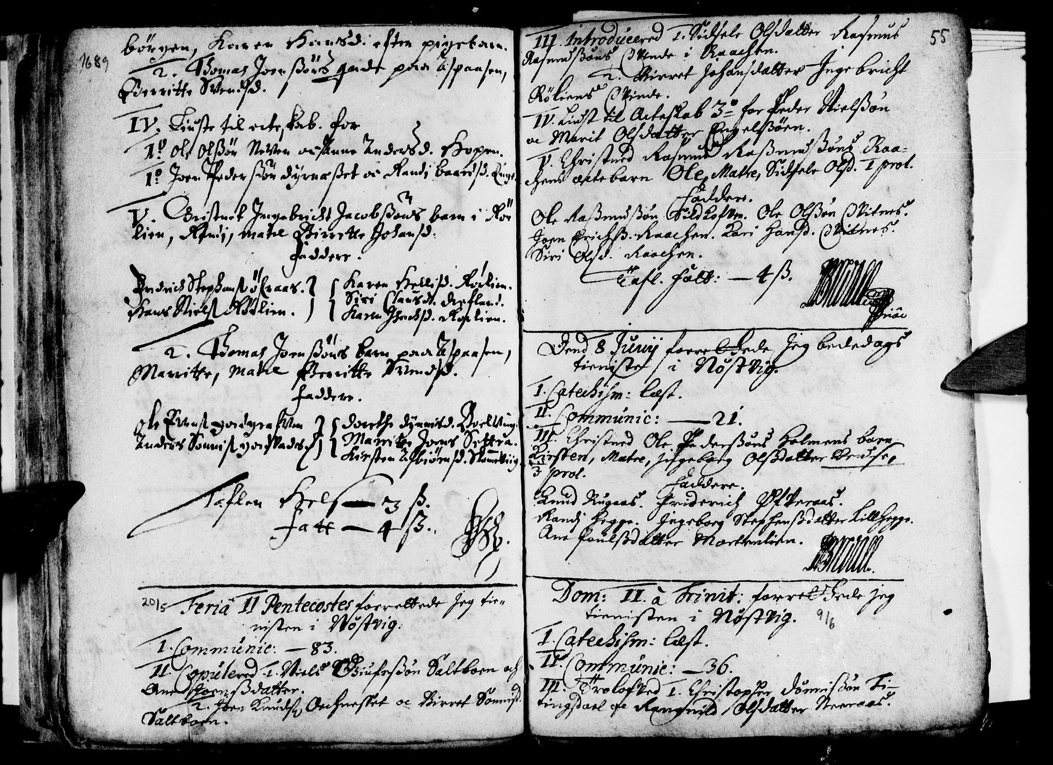 Ministerialprotokoller, klokkerbøker og fødselsregistre - Nordland, AV/SAT-A-1459/814/L0220: Ministerialbok nr. 814A01, 1677-1717, s. 55