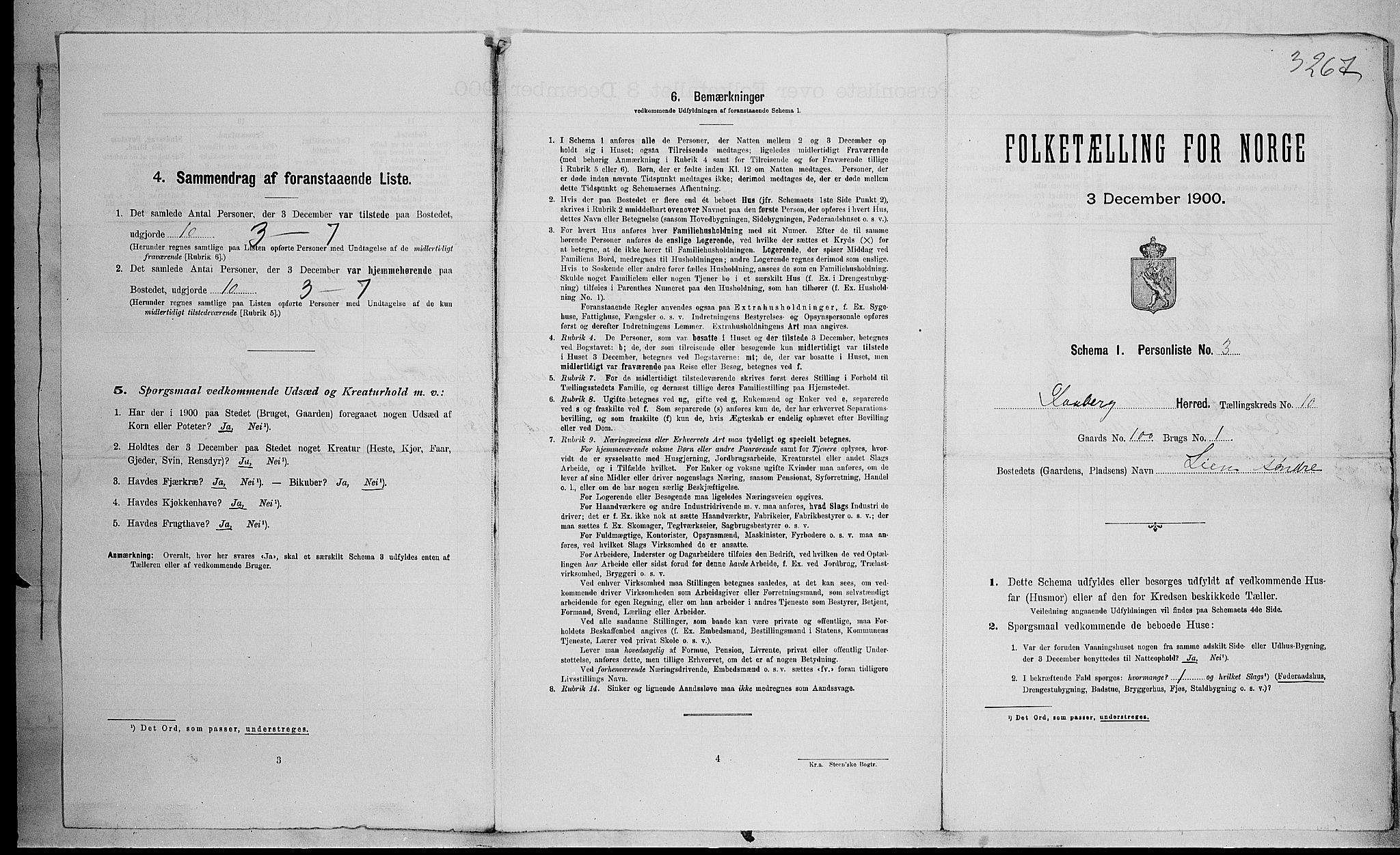 SAH, Folketelling 1900 for 0524 Fåberg herred, 1900, s. 1027