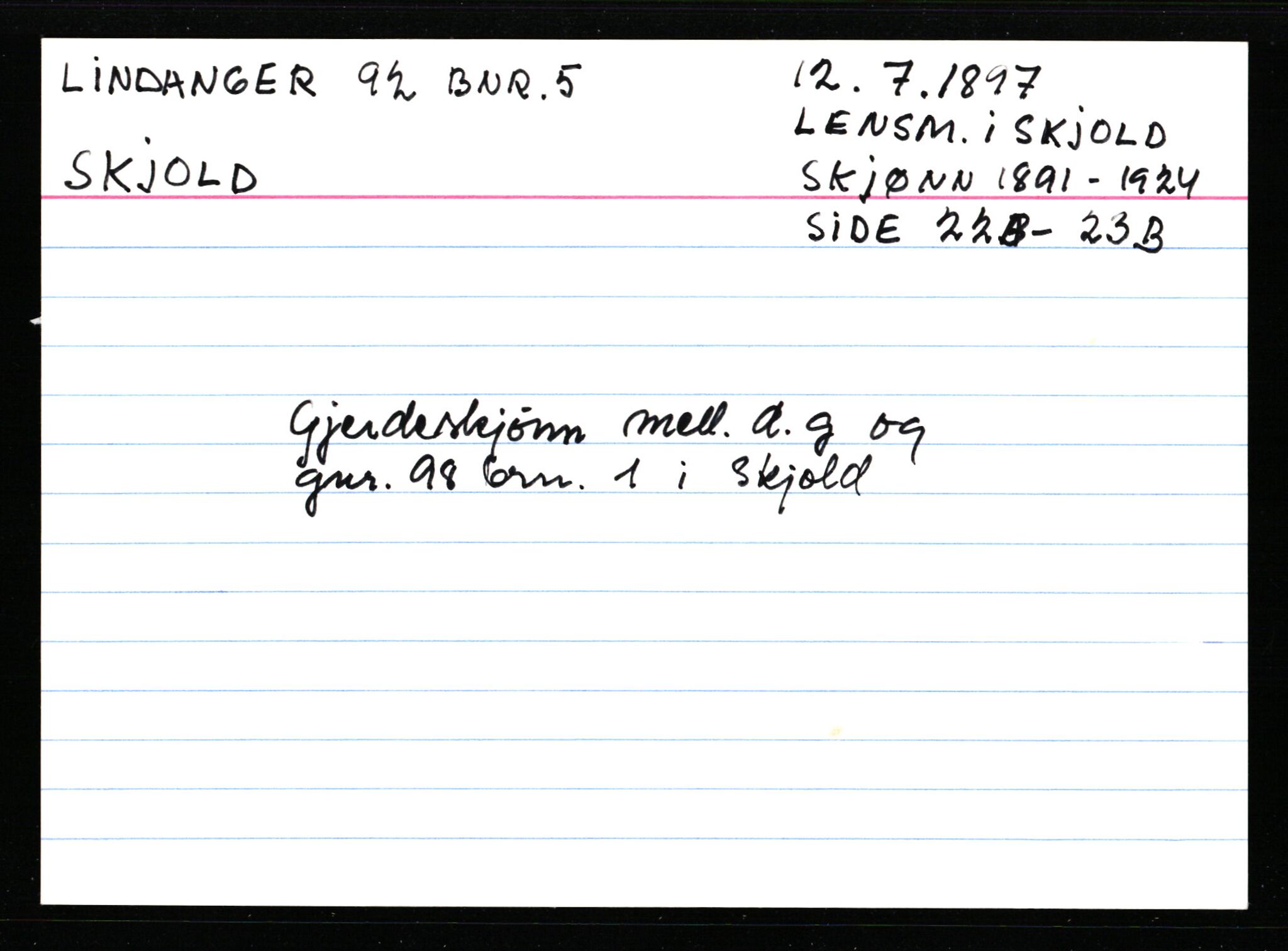 Statsarkivet i Stavanger, AV/SAST-A-101971/03/Y/Ym/L0035: Åstedskort sortert etter gårdsnavn: Leiranger - Lindanger, 1600-1950, s. 711