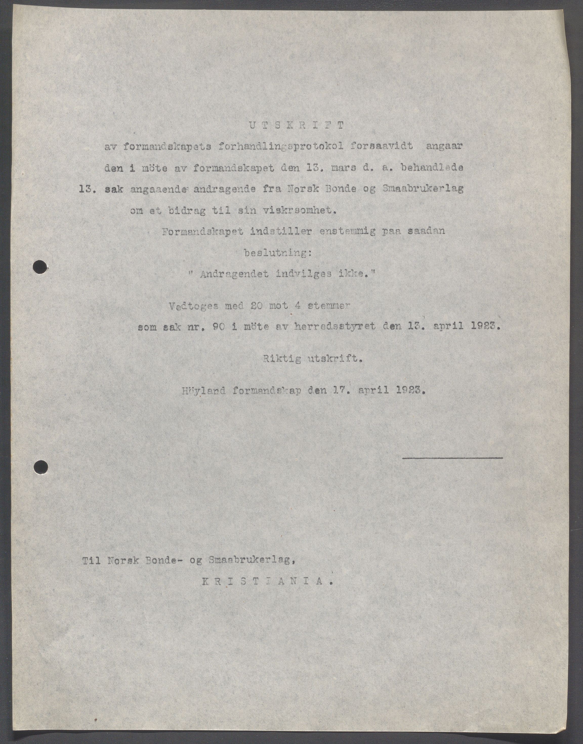 Høyland kommune - Formannskapet, IKAR/K-100046/B/L0006: Kopibok, 1920-1923, s. 659