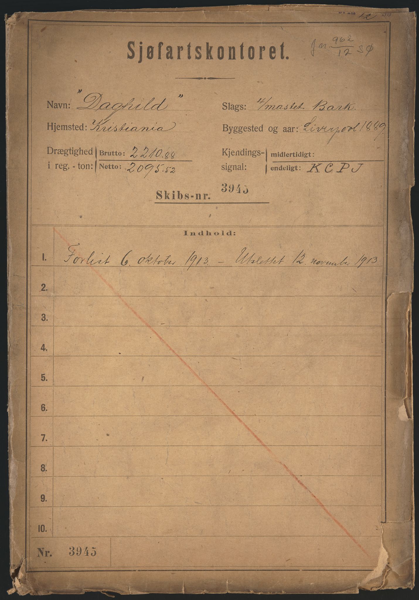 Sjøfartsdirektoratet med forløpere, skipsmapper slettede skip, AV/RA-S-4998/F/Fa/L0225: --, 1867-1925, s. 89