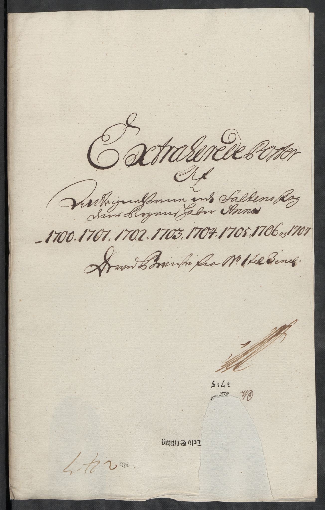 Rentekammeret inntil 1814, Reviderte regnskaper, Fogderegnskap, RA/EA-4092/R66/L4581: Fogderegnskap Salten, 1707-1710, s. 149
