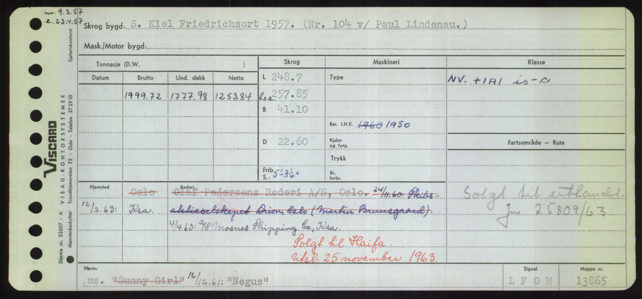 Sjøfartsdirektoratet med forløpere, Skipsmålingen, RA/S-1627/H/Hd/L0026: Fartøy, N-Norhol, s. 93